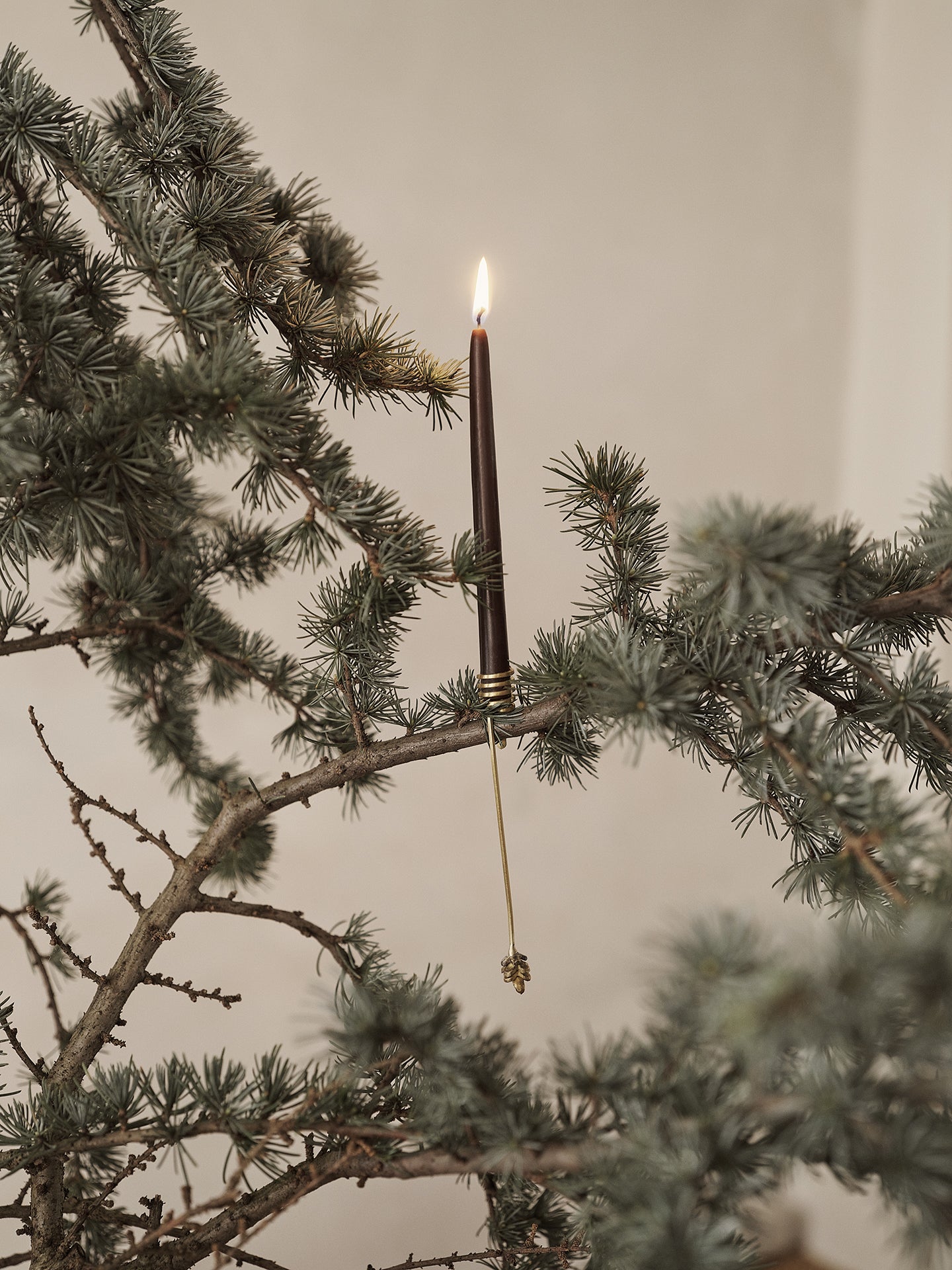 Set von Weihnachtsbaumkerzenhaltern FOREST aus Messing