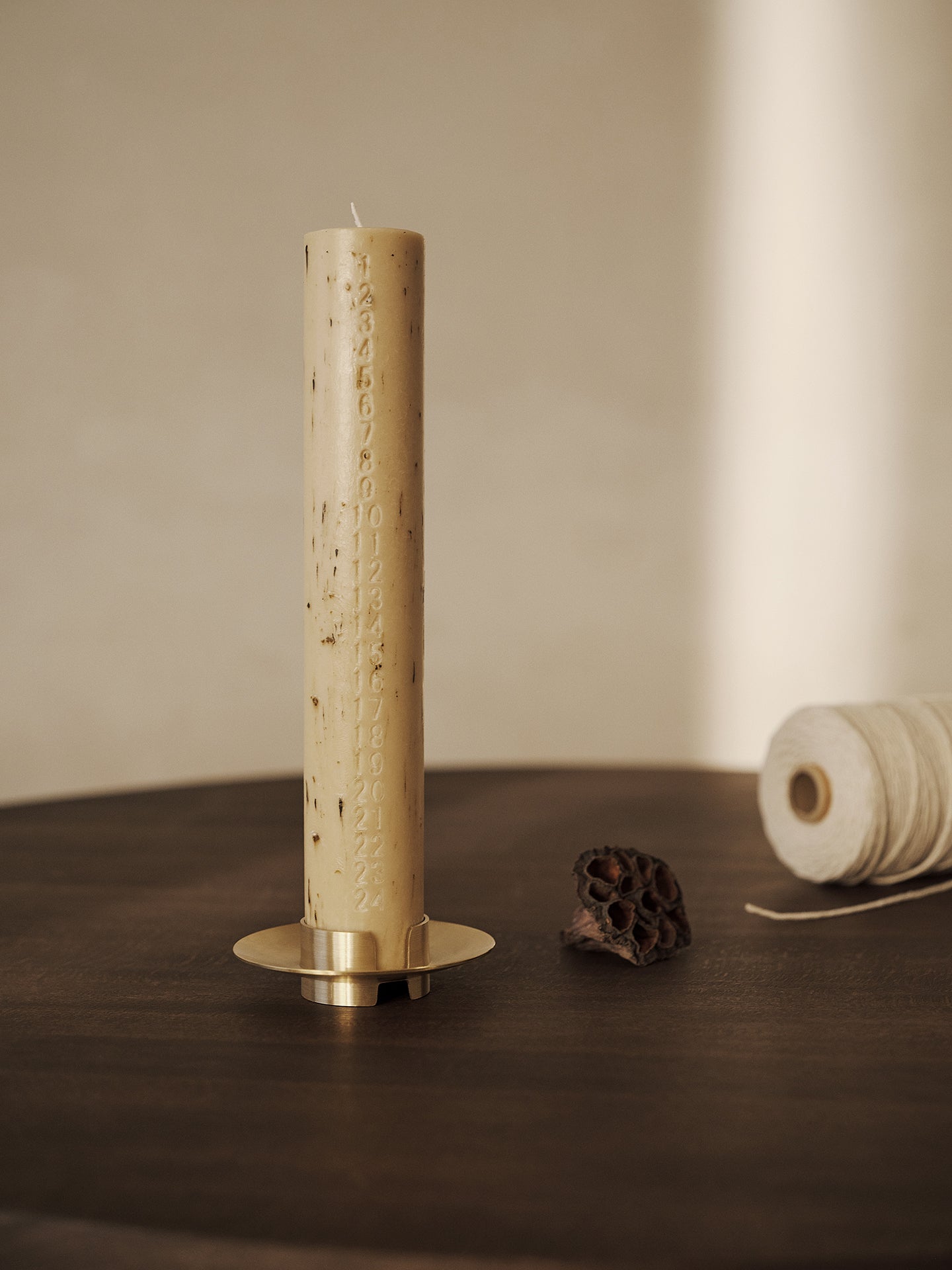 BLOCK brass candle holder