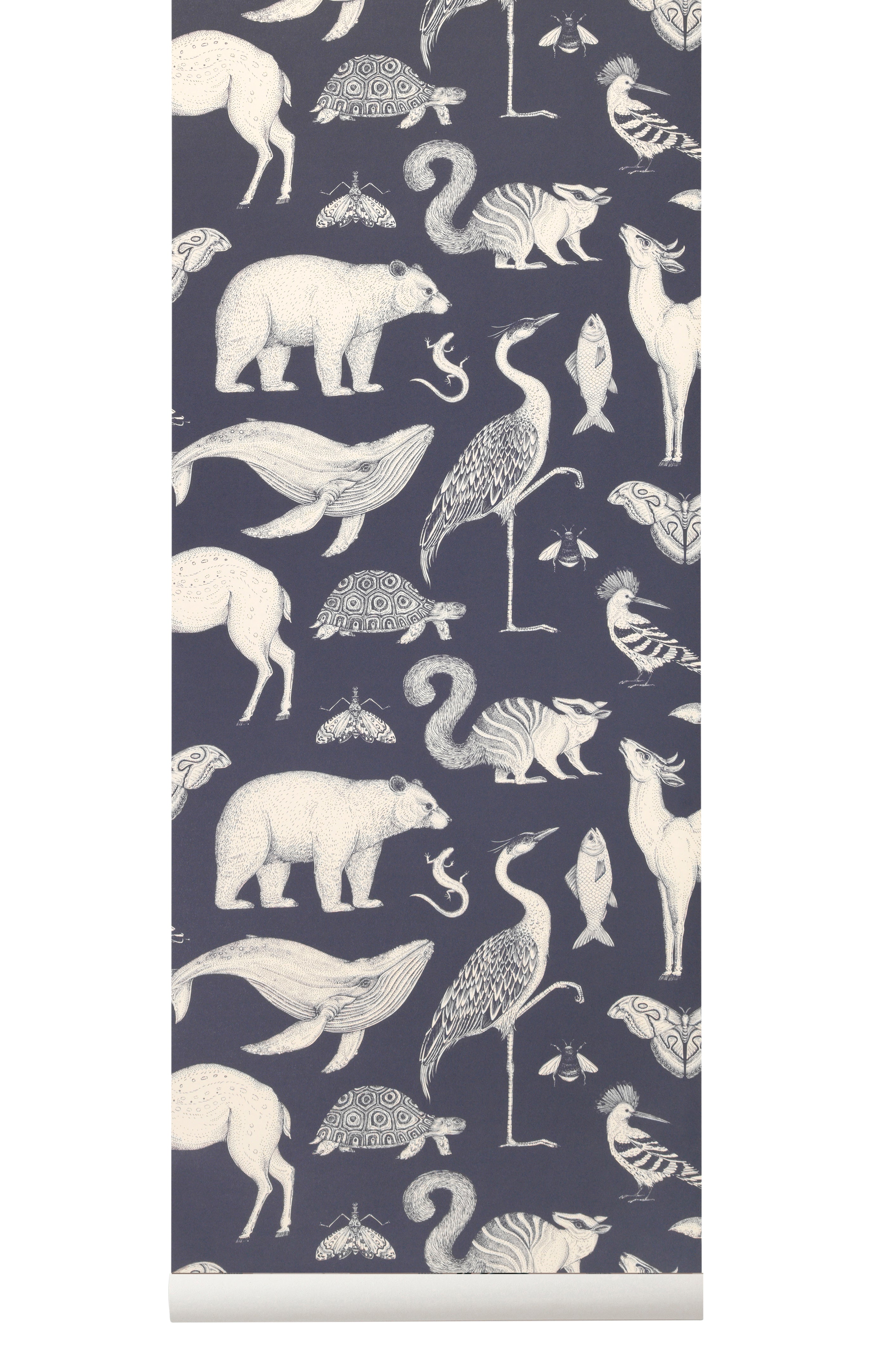 KATIE SCOTT - ANIMALS dunkelblaue Tapete