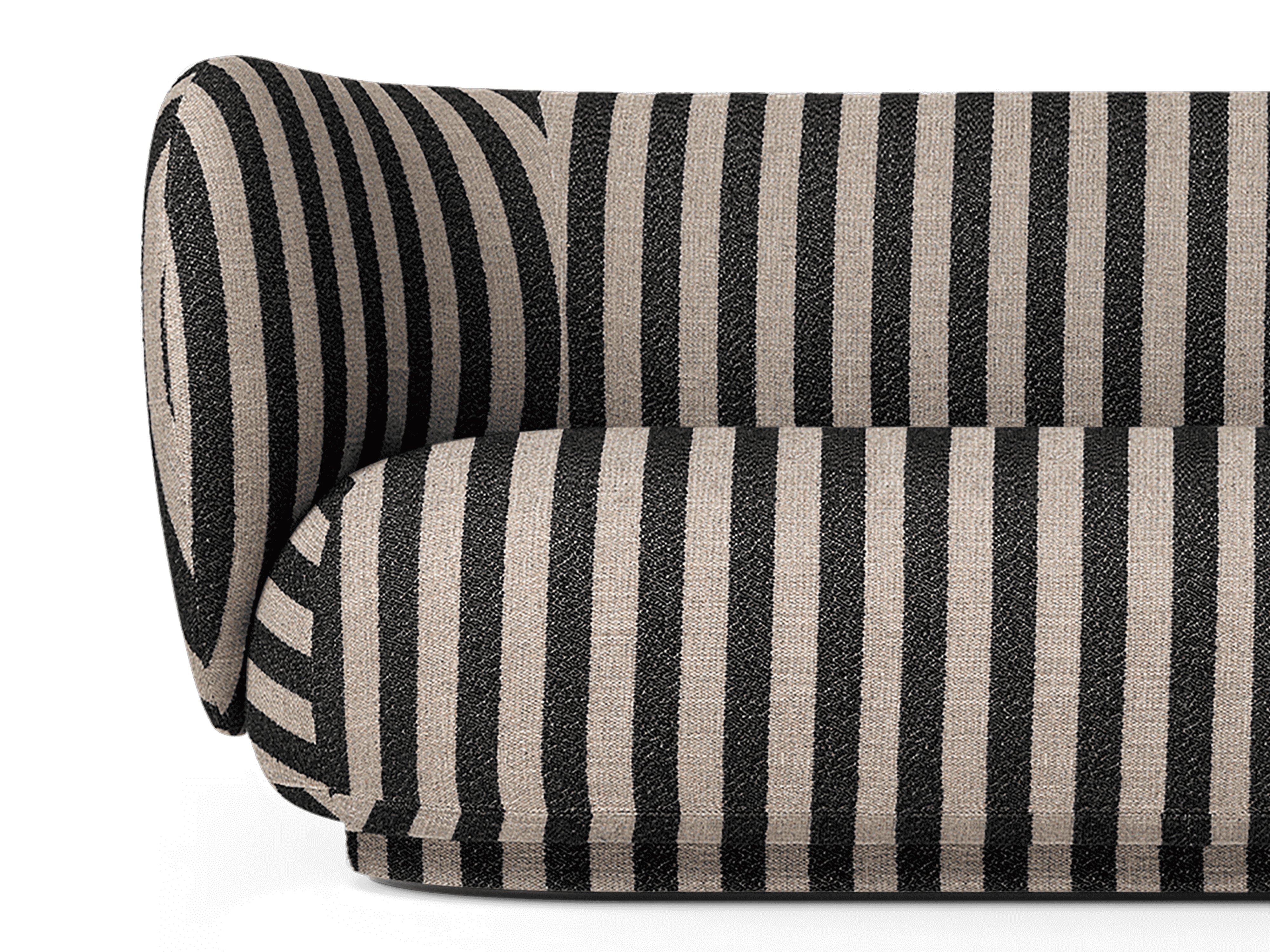 Rico Louisiana Schwarz -Weiß -Sofa