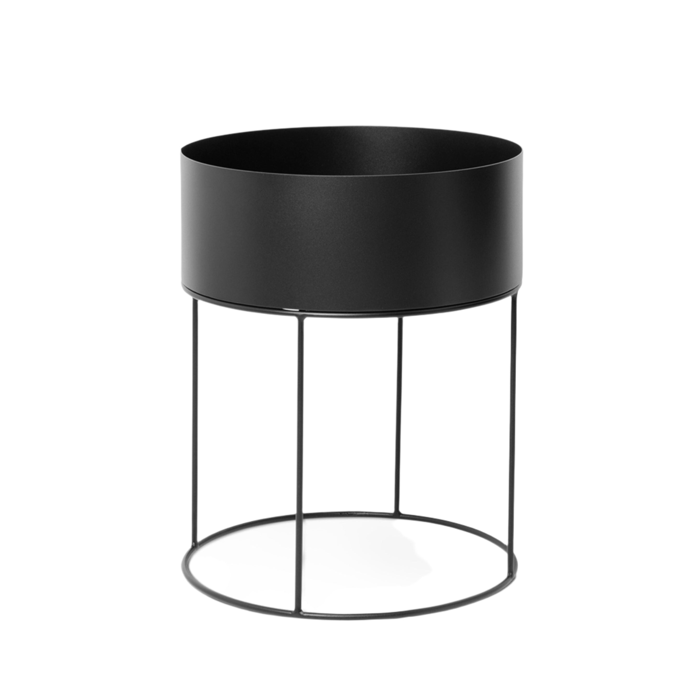 Runder Blumentopf PLANT BOX ROUND schwarz