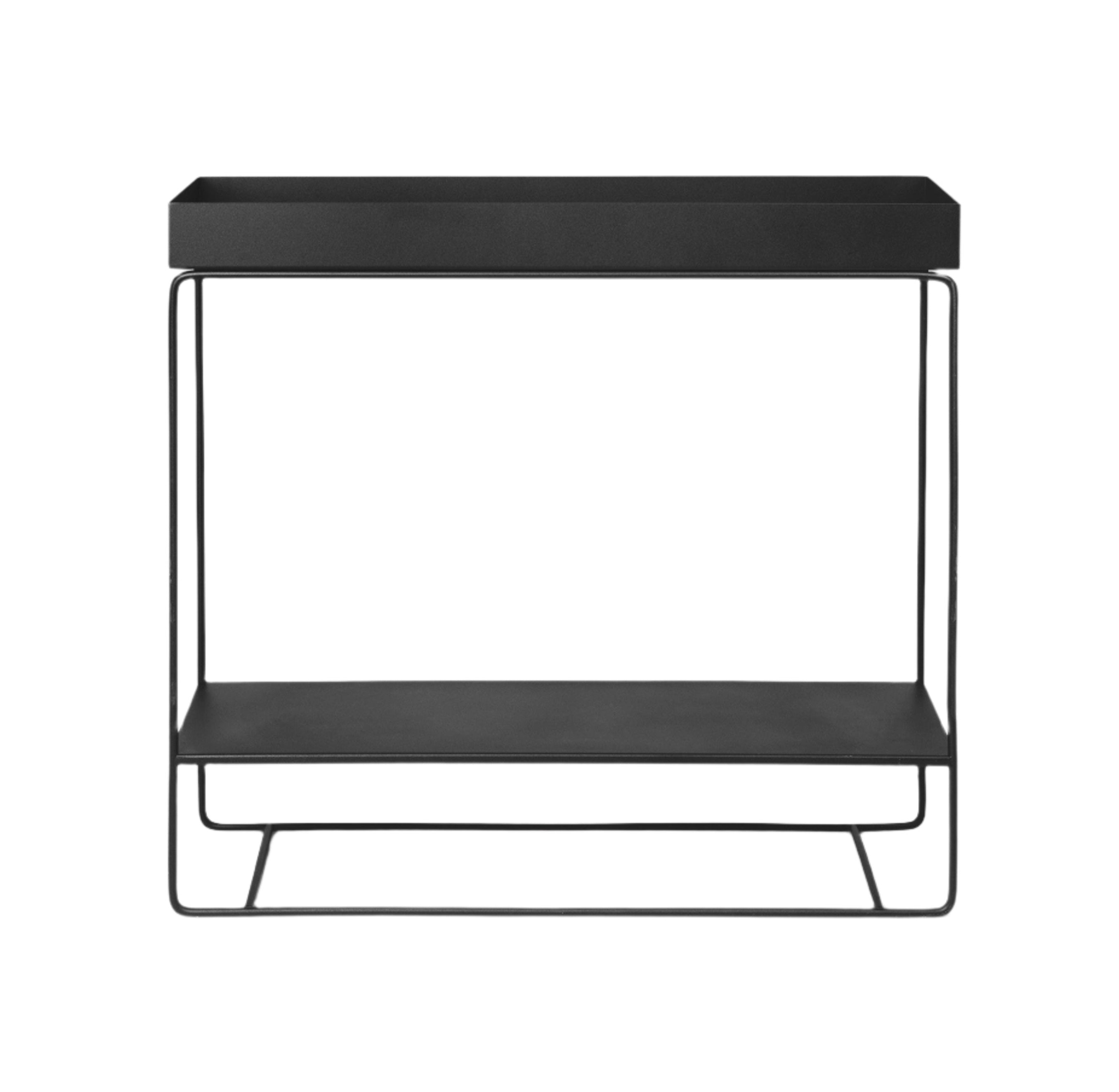 PLANT BOX TWO-TIER console black