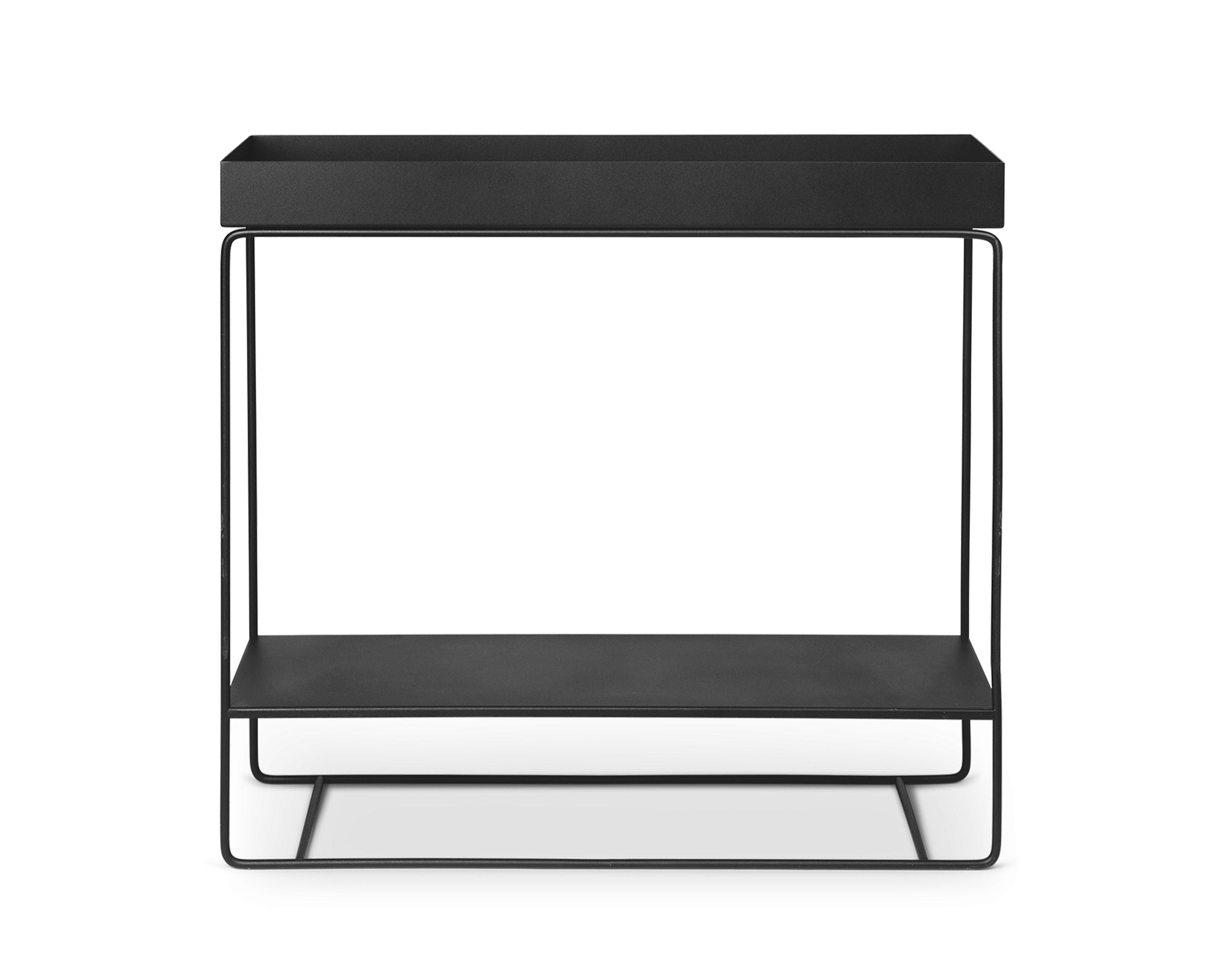 PLANT BOX TWO-TIER console black