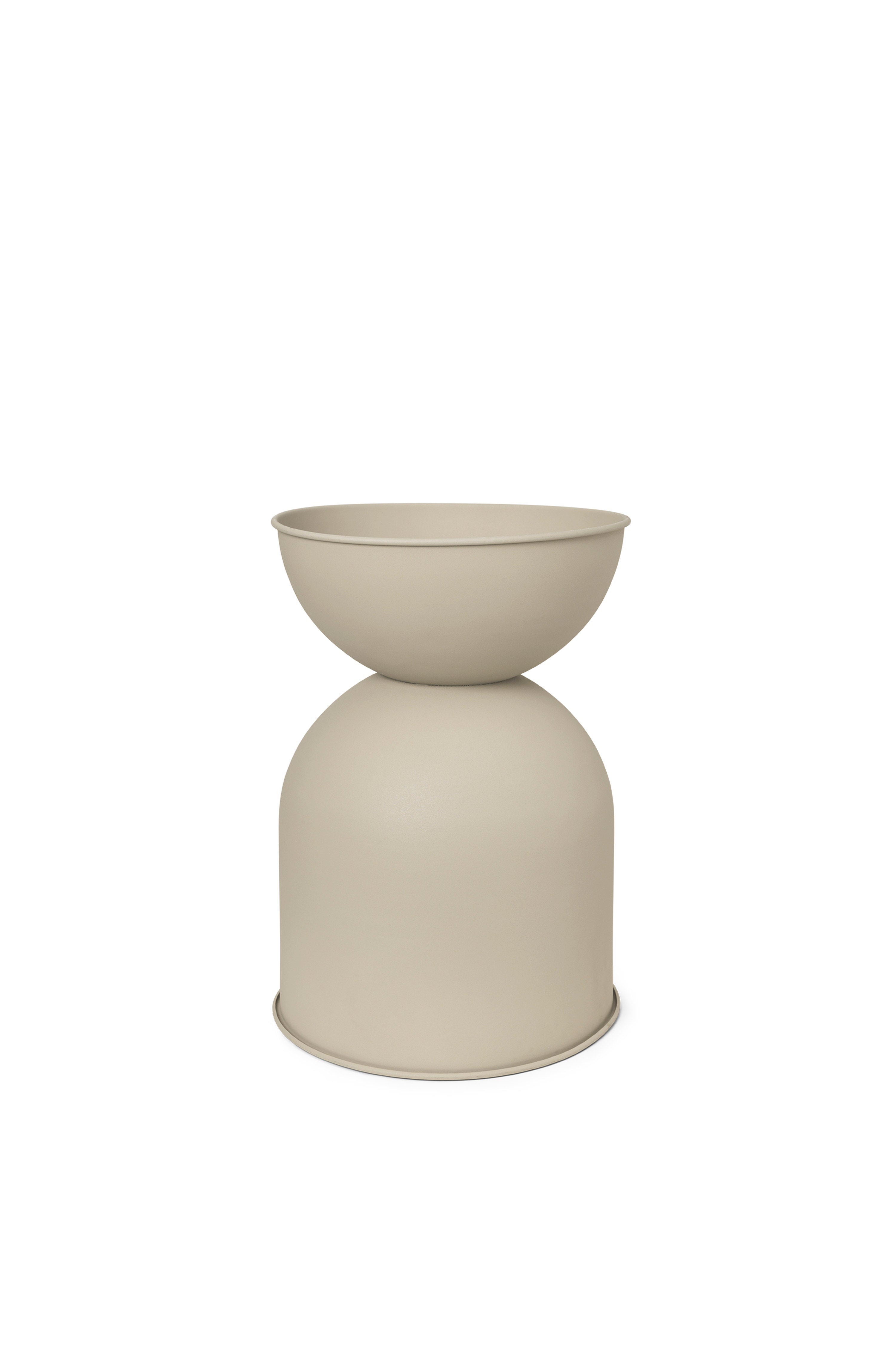 Hourglass pot beige
