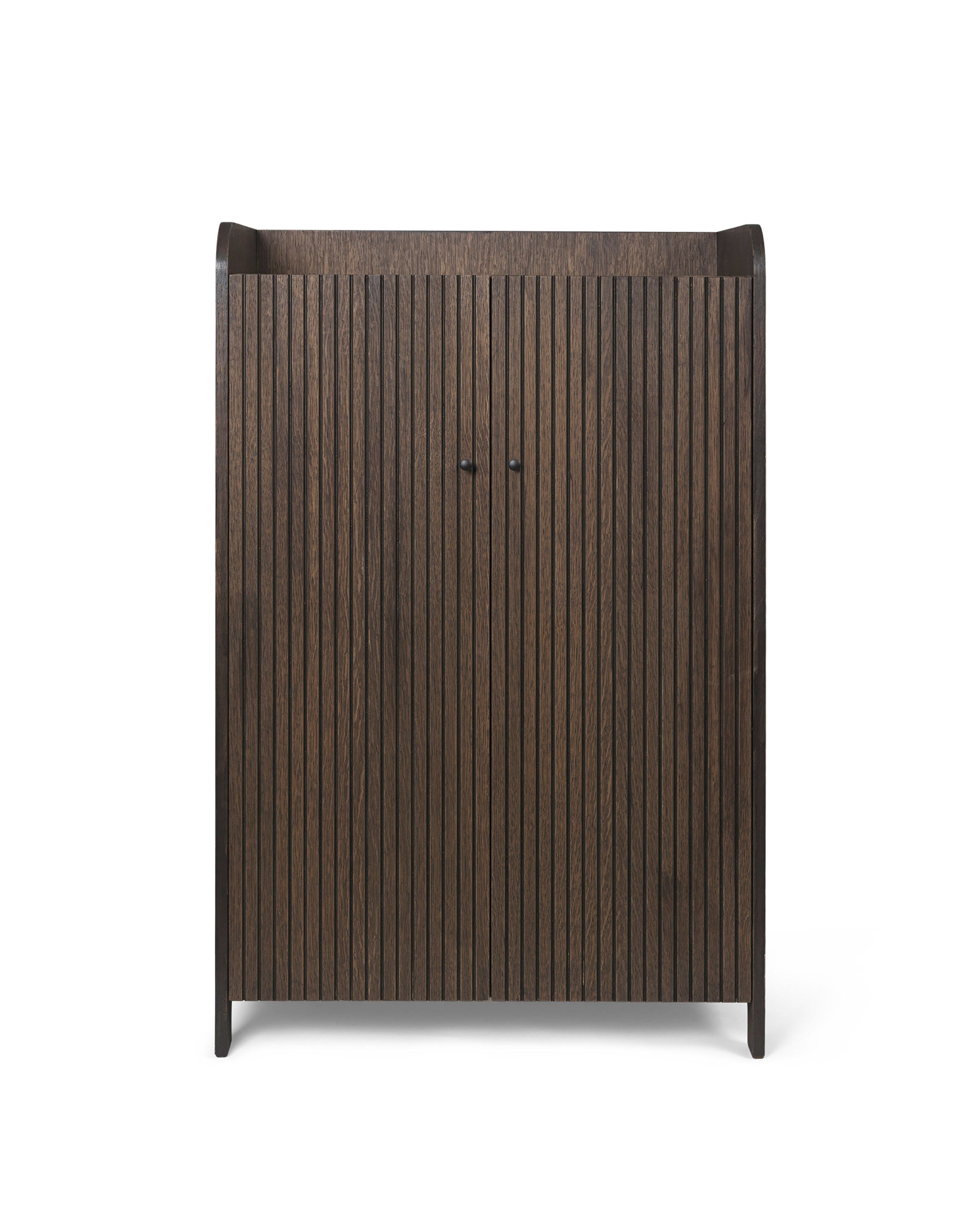 2-Door SILL CUPBOARD LOW Dark Brown Oak Veneer
