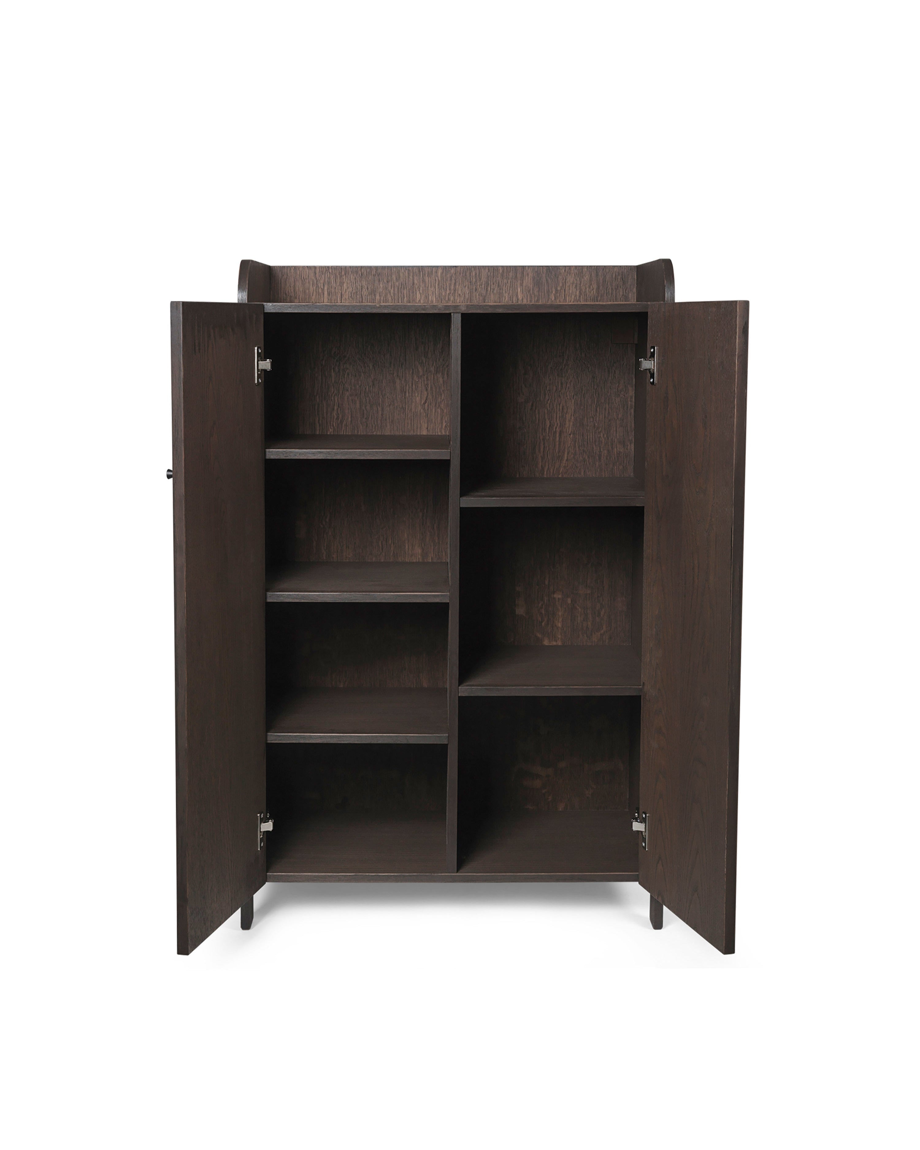 2-Door SILL CUPBOARD LOW Dark Brown Oak Veneer