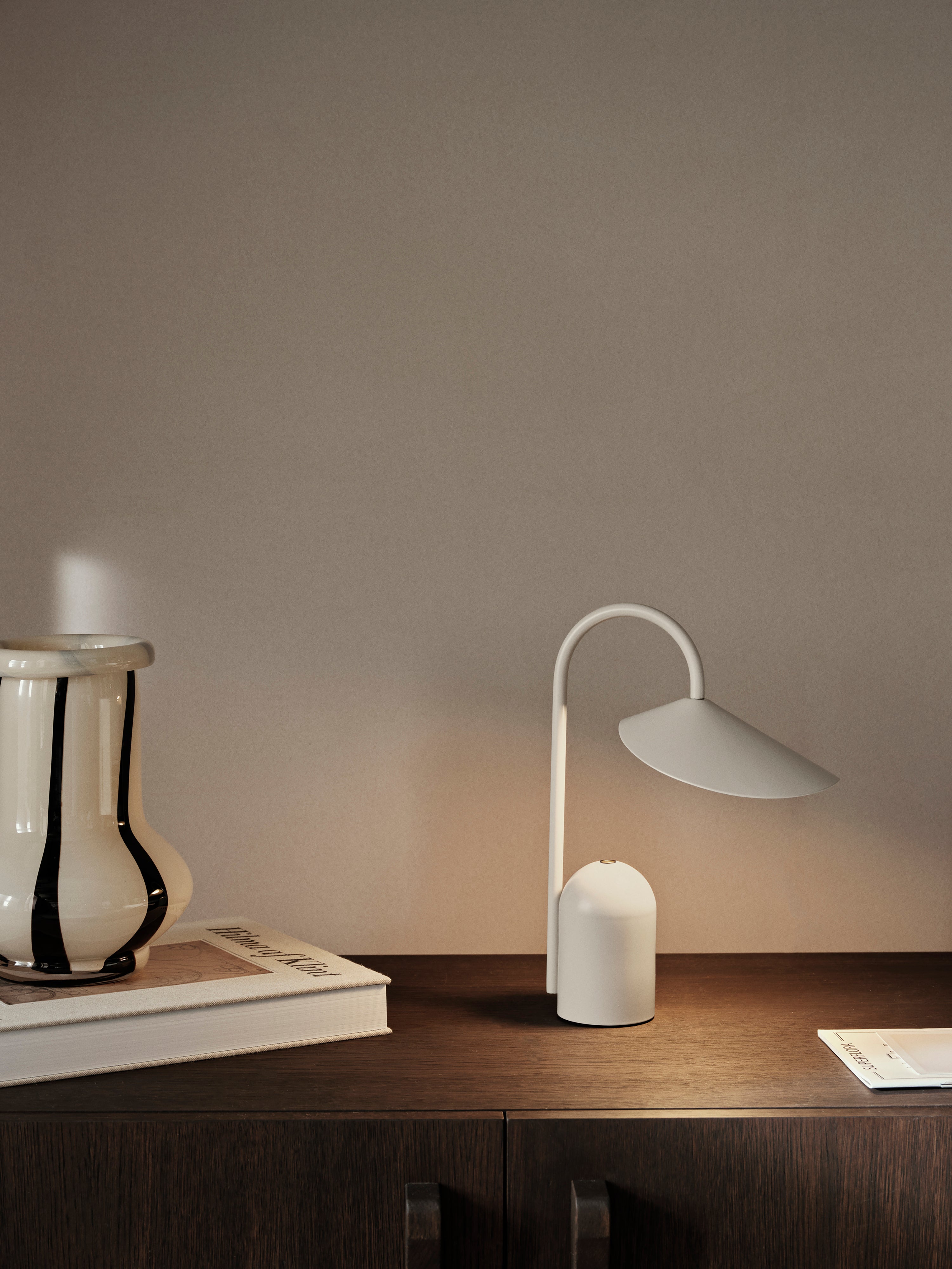 Tragbare Lampe ARUM weiß