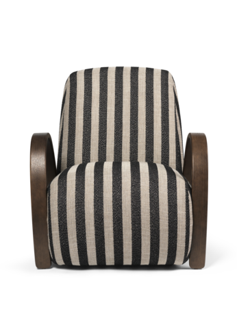 Sessel BUUR LOUNGE Louisiana schwarz mit sandfarbenem Bezug