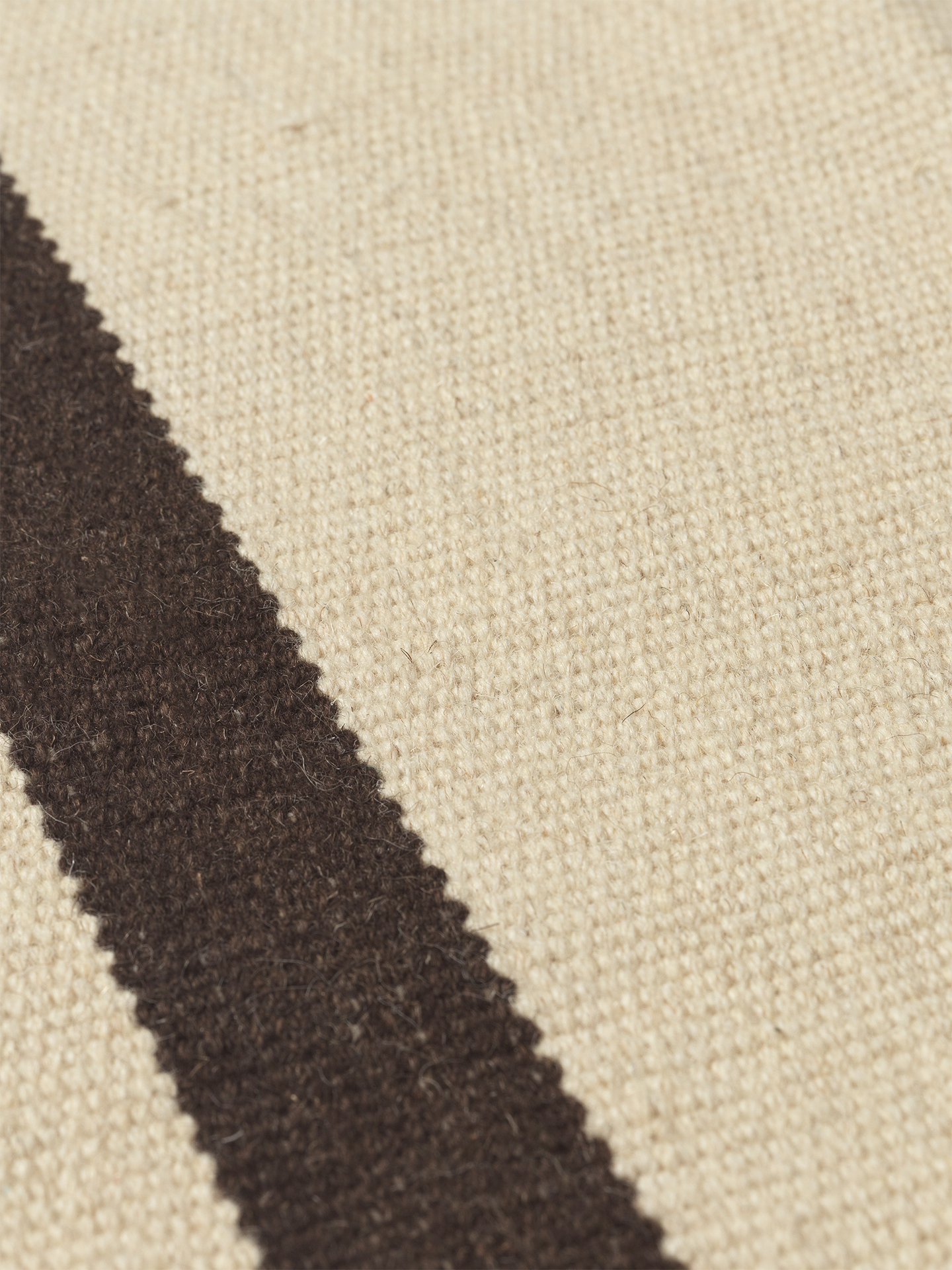 CALM KELIM Teppich cremeweiß mit braun