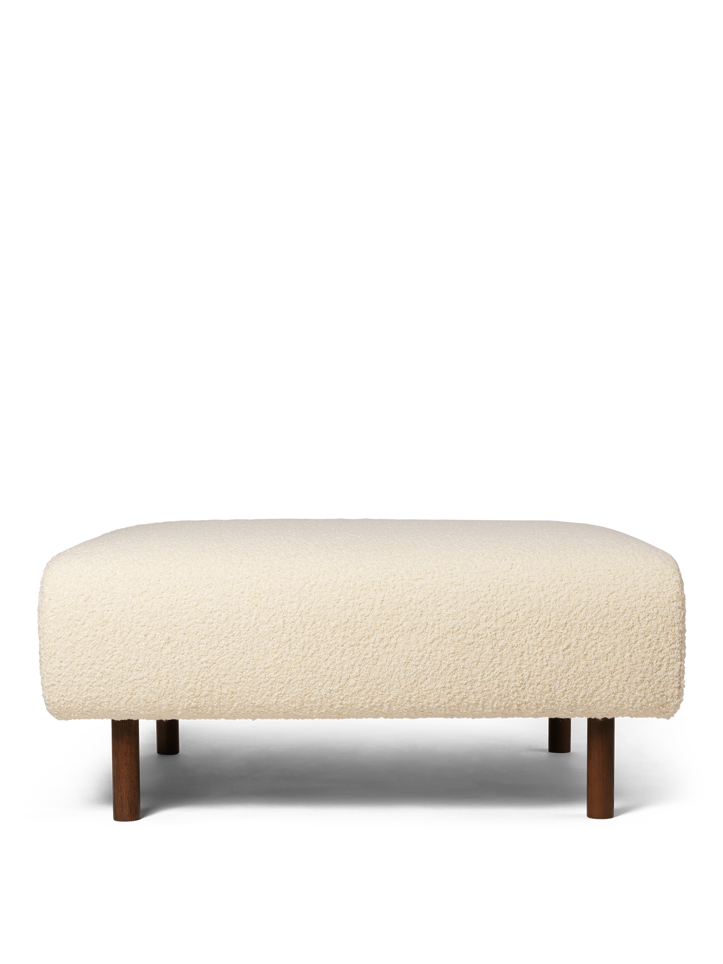 Dase modulares Sofa - Nordischer Bouclé Pouf gebrochen Weiß