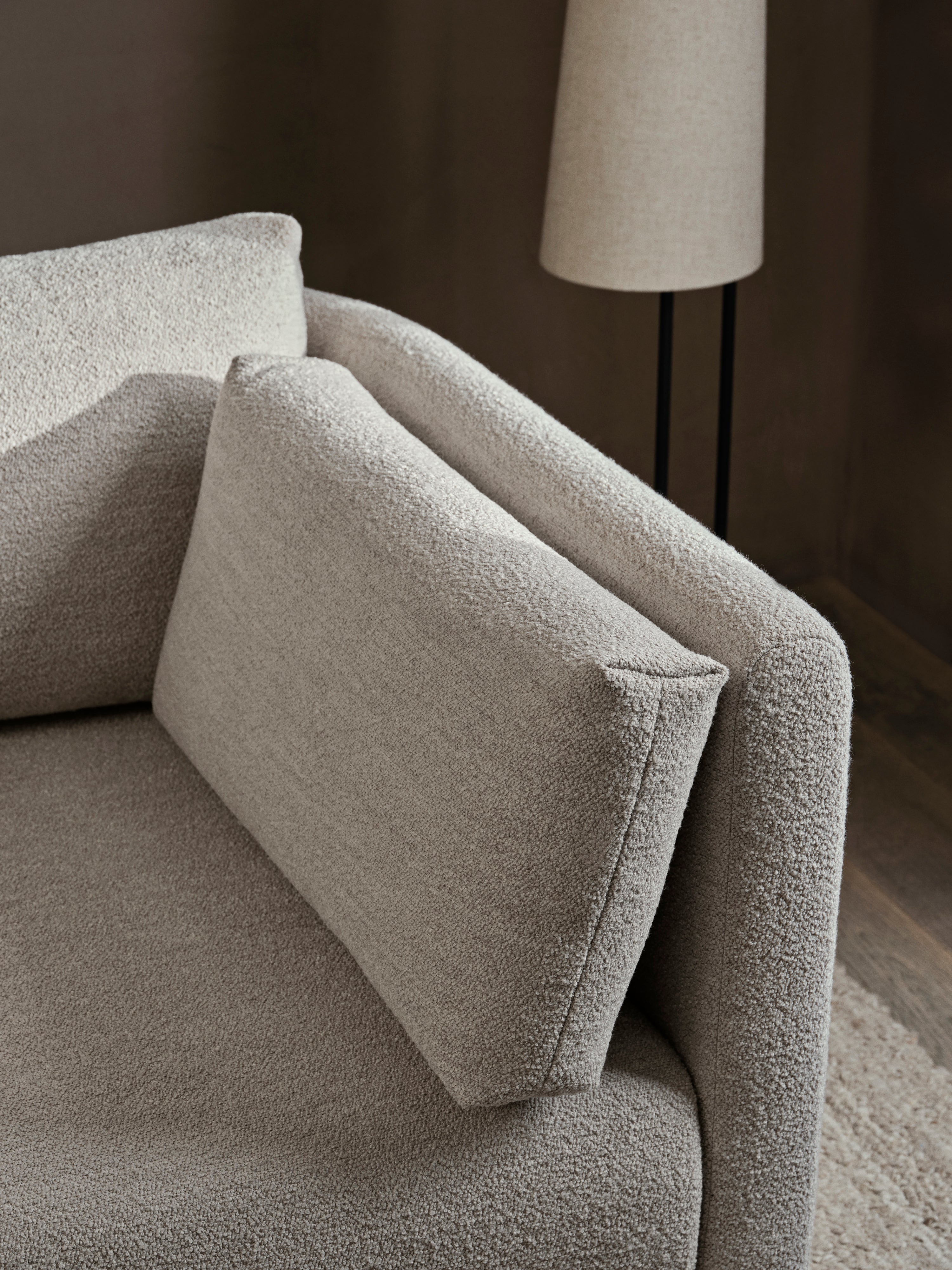Dase -Modularsofa - weiches Bouclé -Beige -Sofa