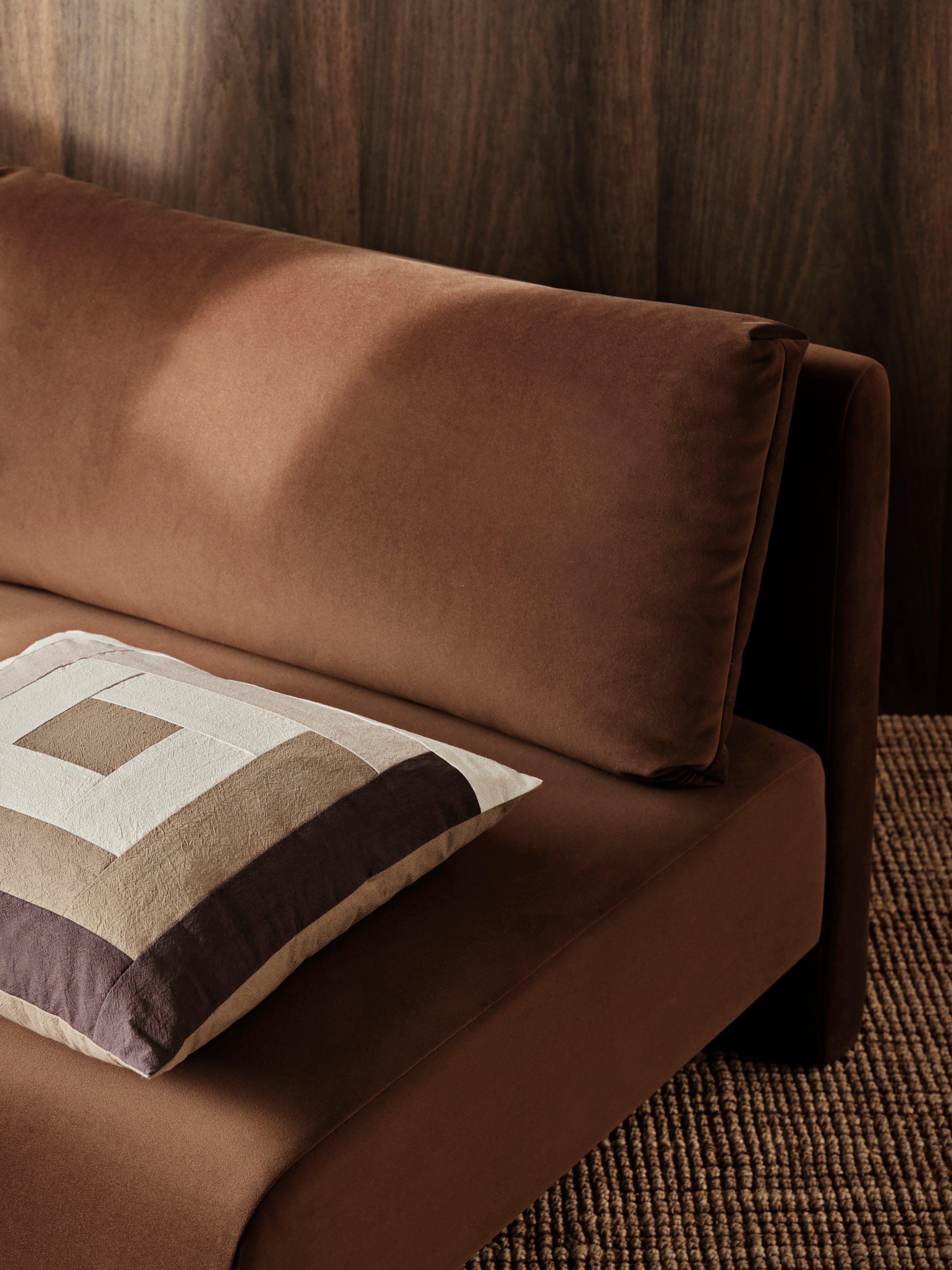 Dase -modulares Sofa - links -Handelement gepolstert