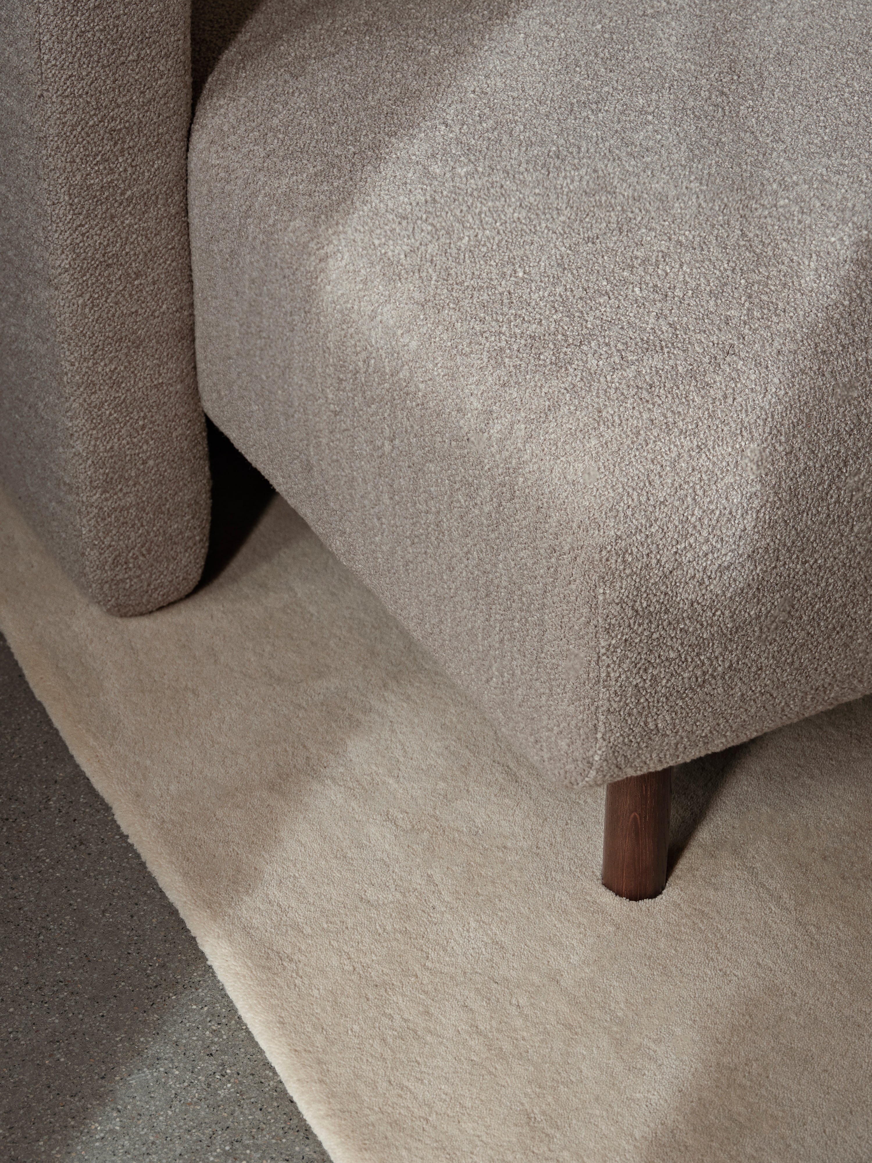 Dase modulares Sofa - rechts mit Baumwollwäsche beige