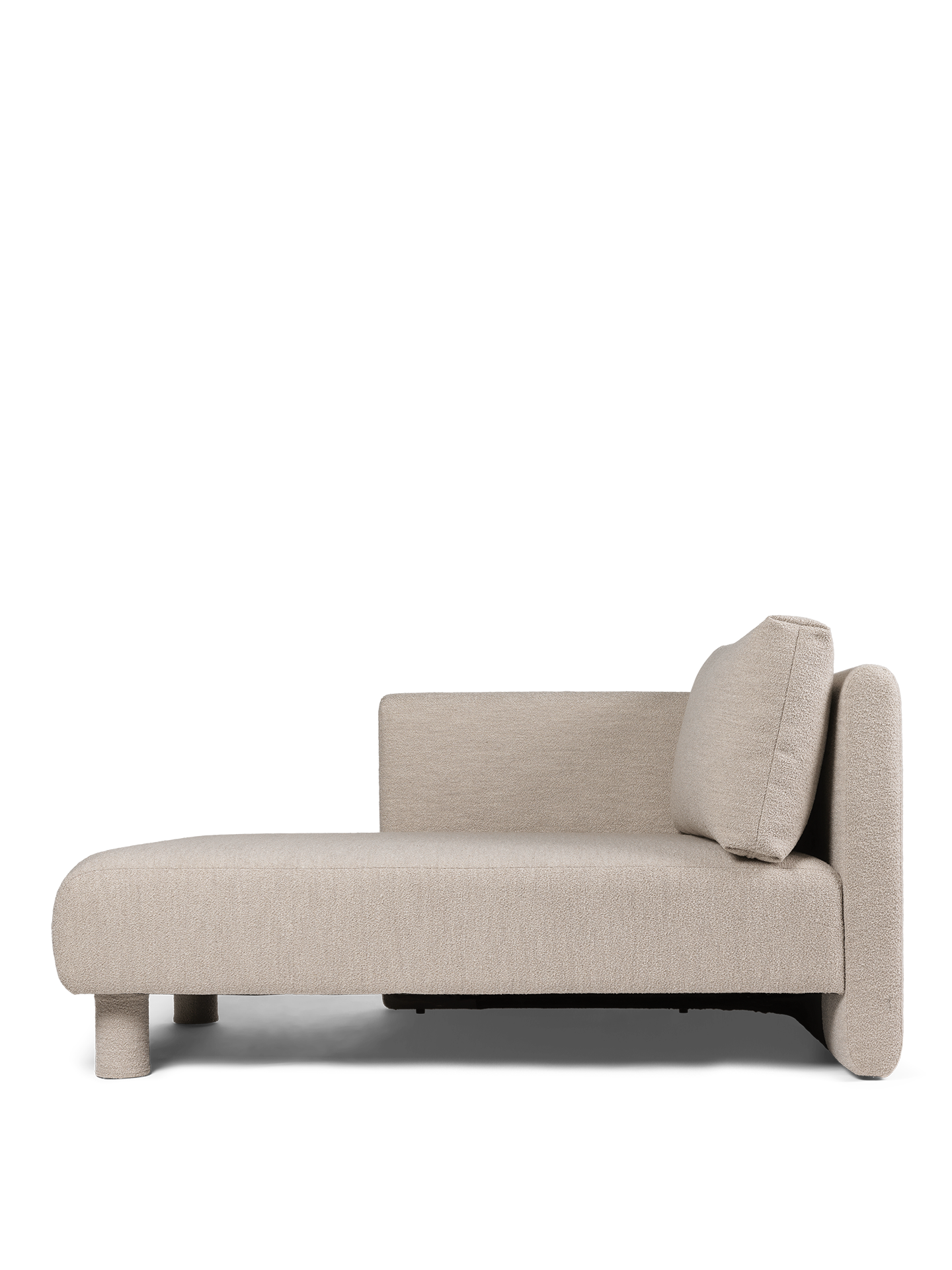 Dase modulares Sofa - links -handlich weicher Bouclé Beige