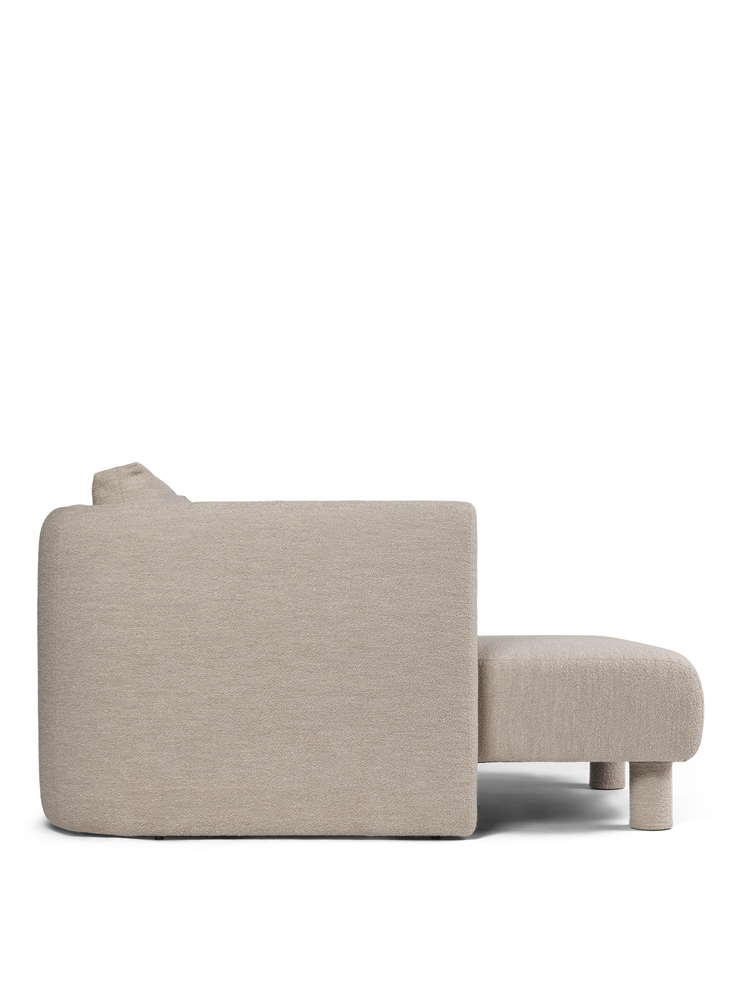 Dase modulares Sofa - links -handlich weicher Bouclé Beige