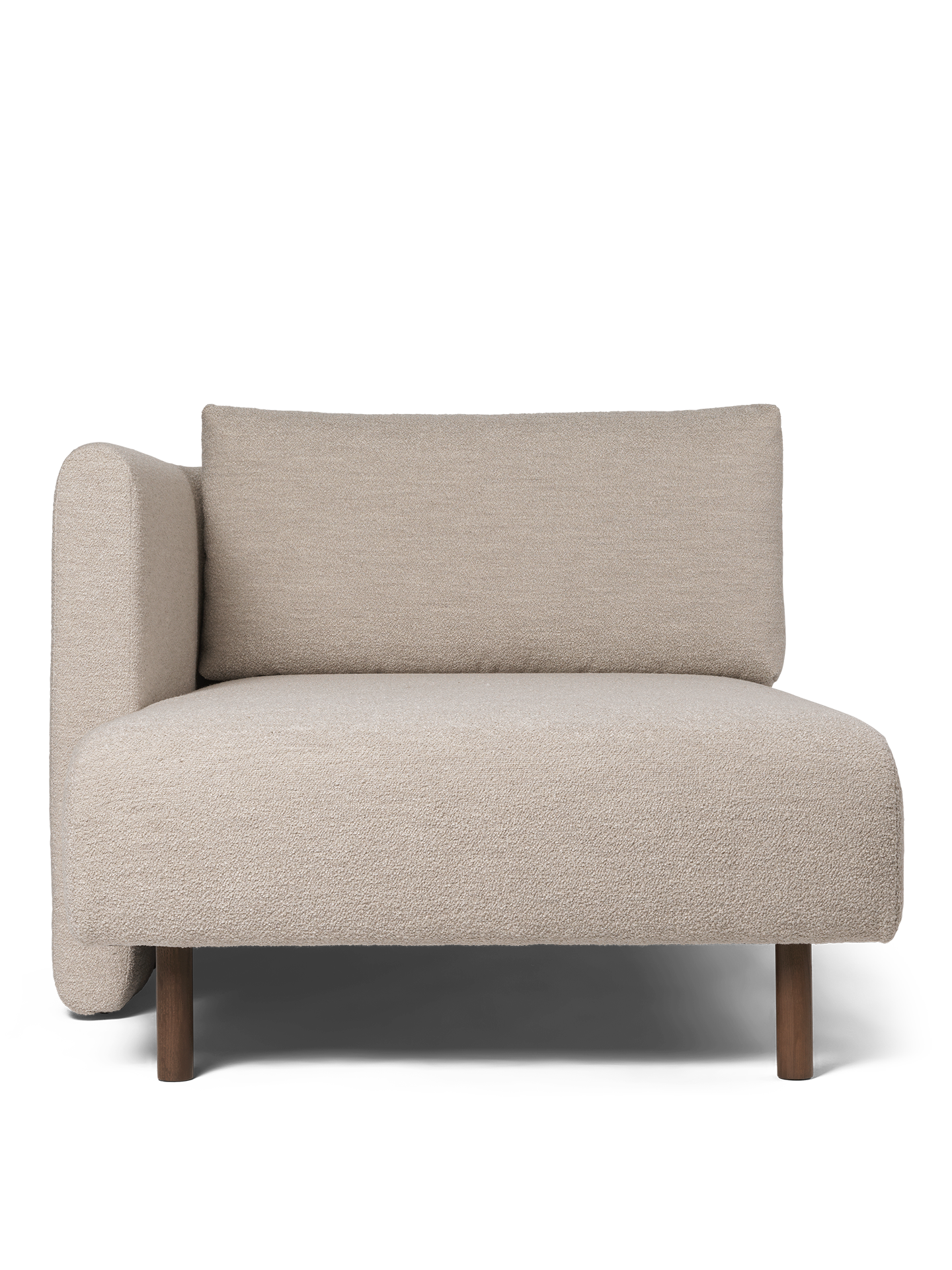 Dase modulares Sofa - links -handlich weicher Bouclé Beige