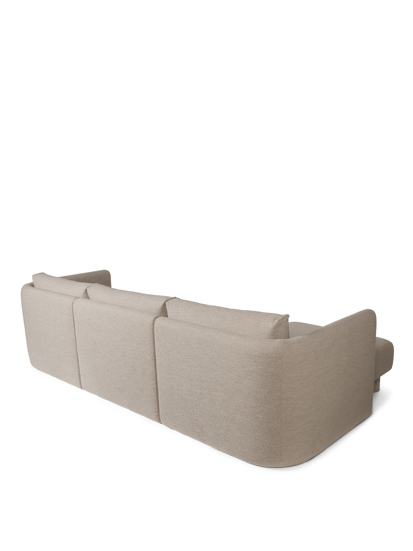 Dase -Modularsofa - weiches Bouclé -Beige -Sofa