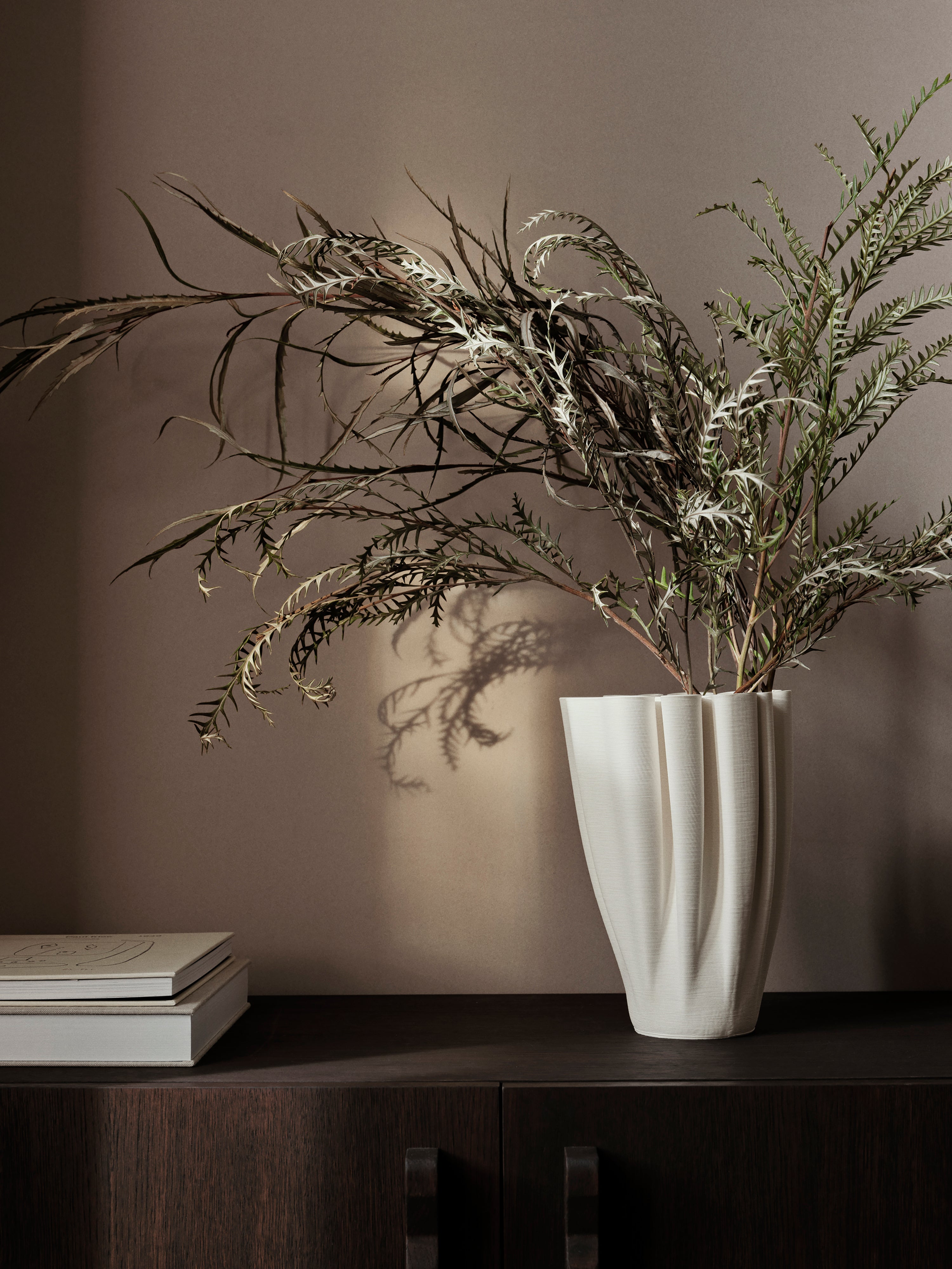 DEDALI Vase cremeweiß