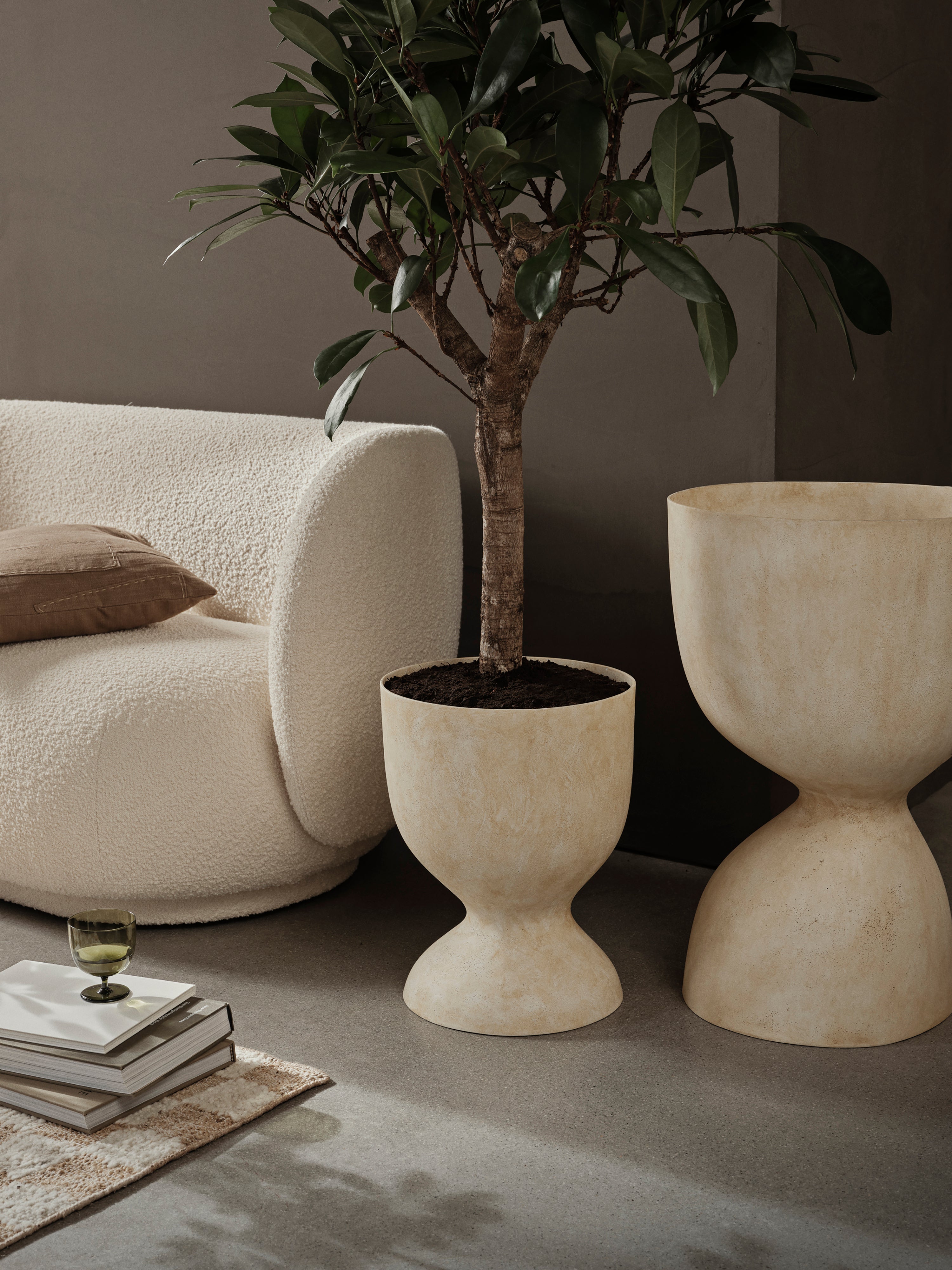 EVOKE TALL Blumentopf sand