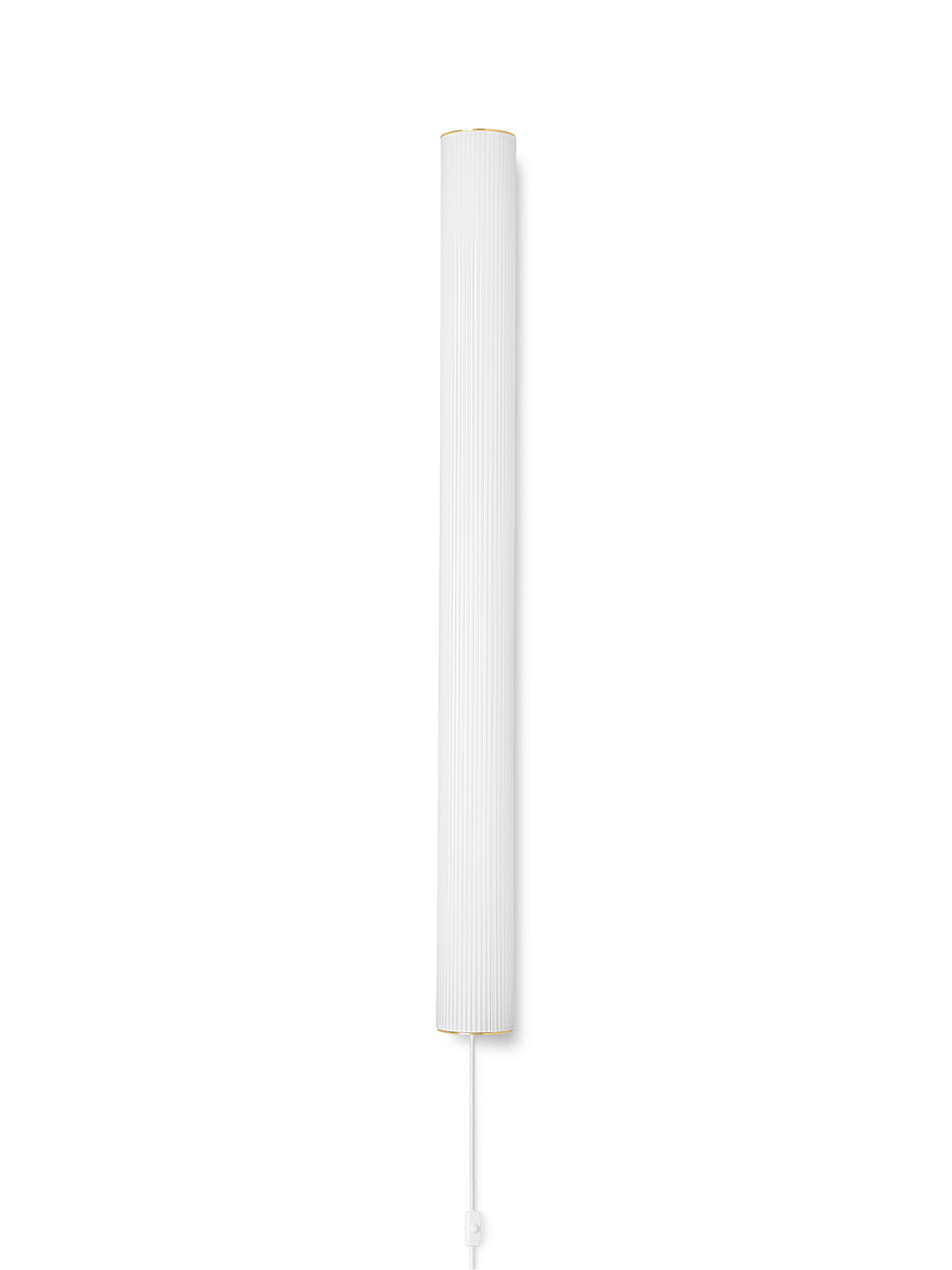 VUELTA LONG Wandleuchte weiß mit Messing-Finish