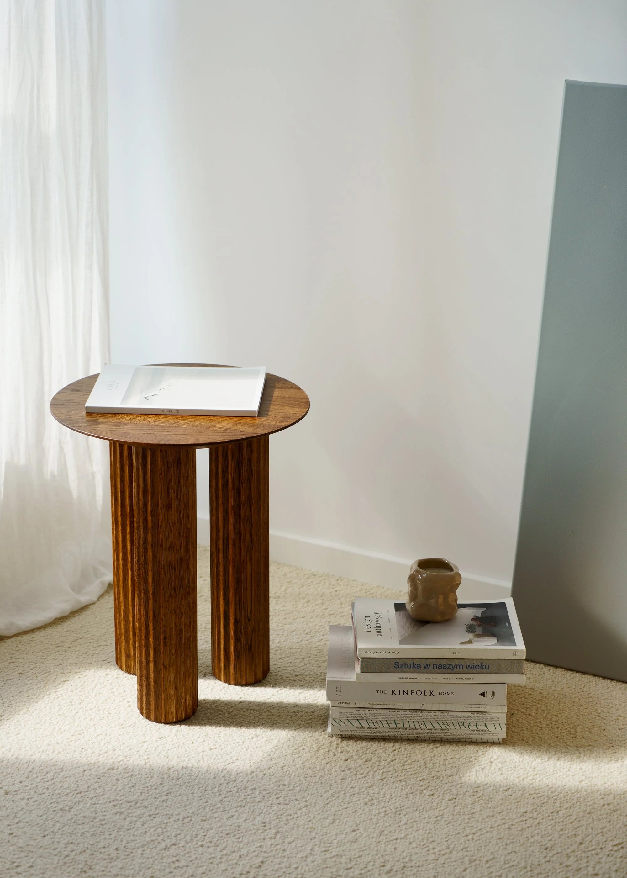 PILAR Side Table Black Ash Wood