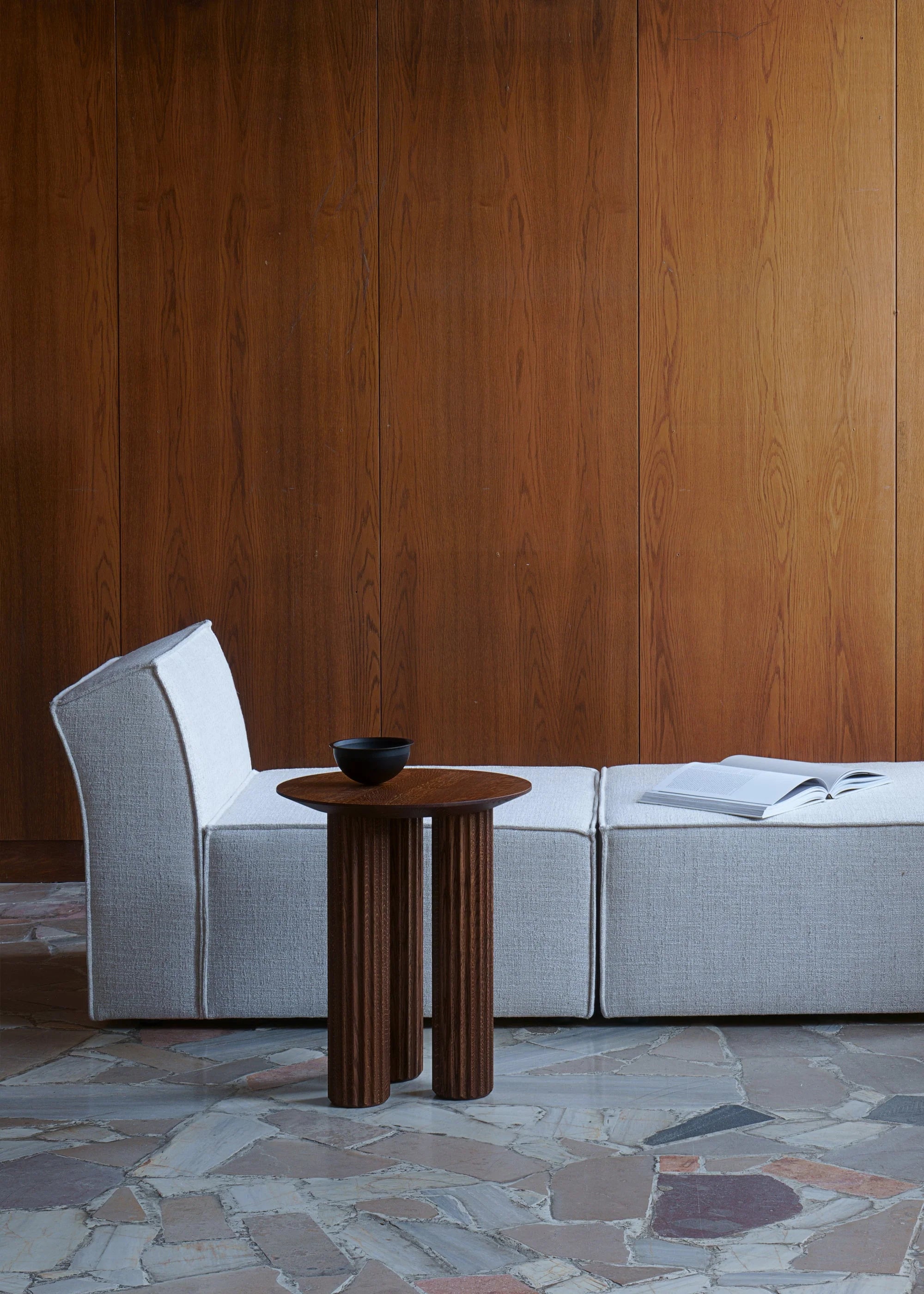 PILAR Side Table Black Ash Wood