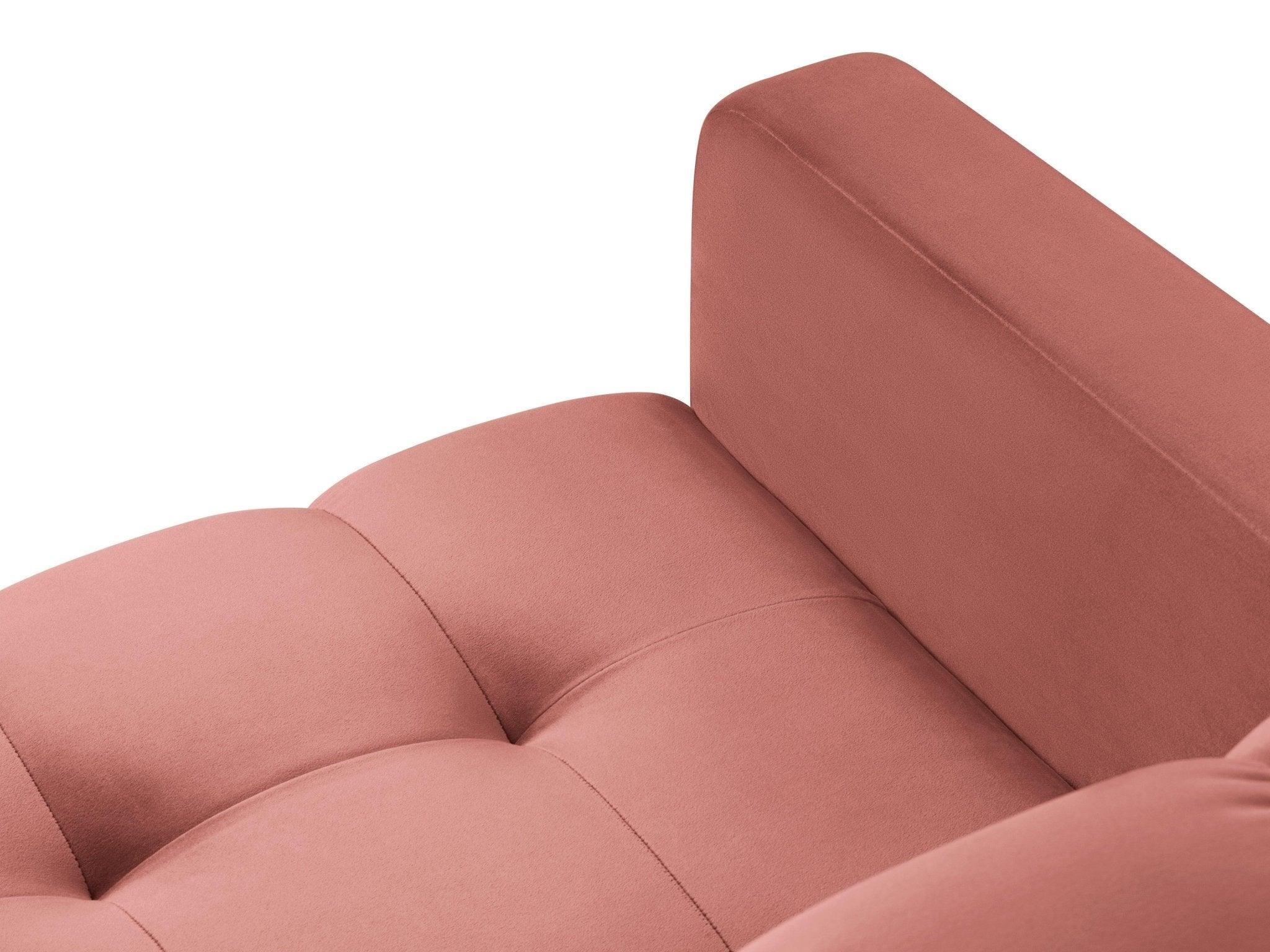 Fotel aksamitny BALI różowy ze złotą podstawą Cosmopolitan Design Eye on Design