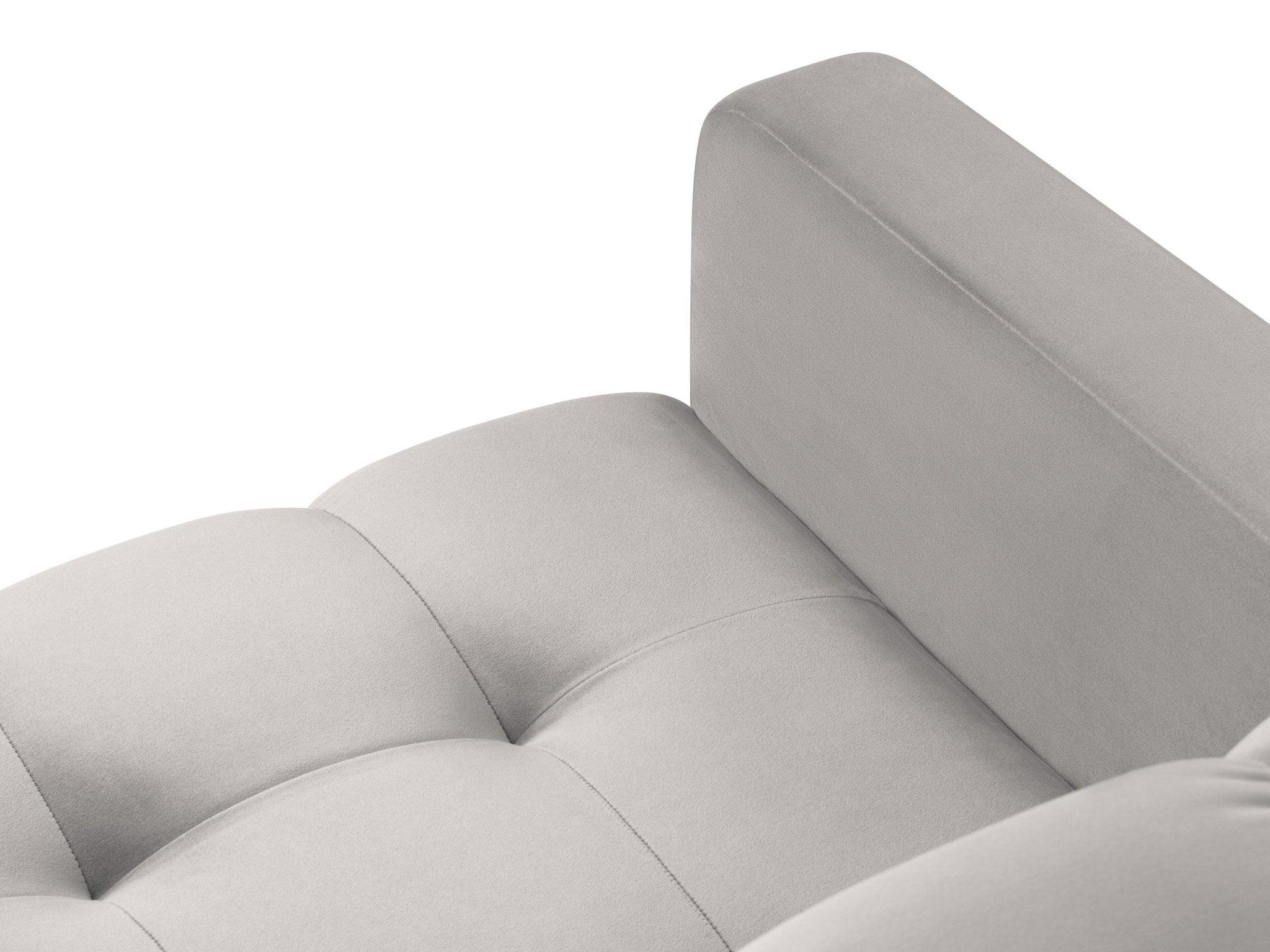 Fotel aksamitny BALI srebrny z czarną podstawą Cosmopolitan Design Eye on Design