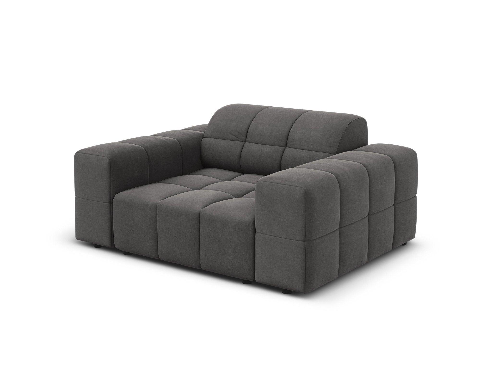 Fotel aksamitny CHICAGO ciemnoszary Cosmopolitan Design Eye on Design