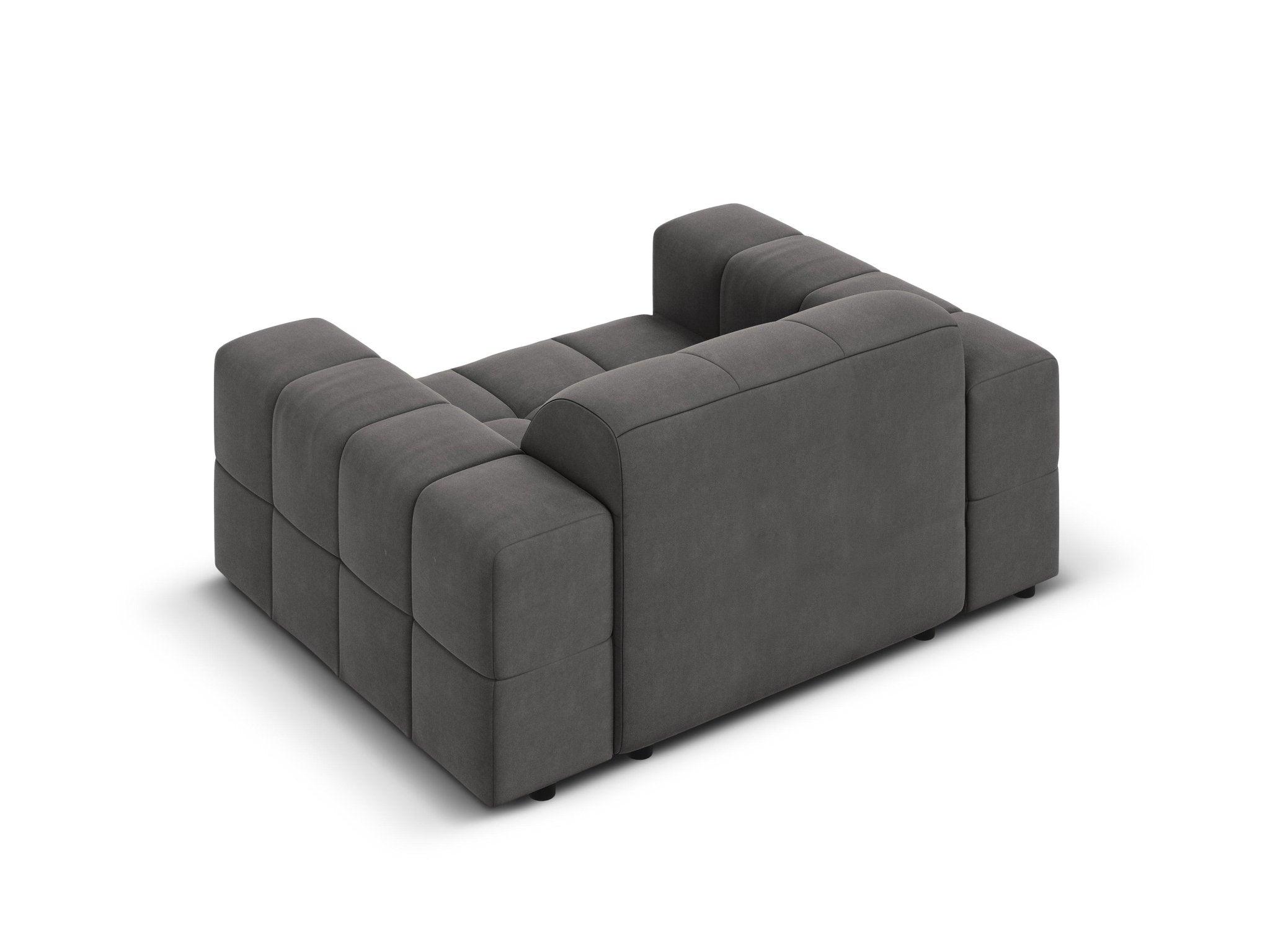 Fotel aksamitny CHICAGO ciemnoszary Cosmopolitan Design Eye on Design