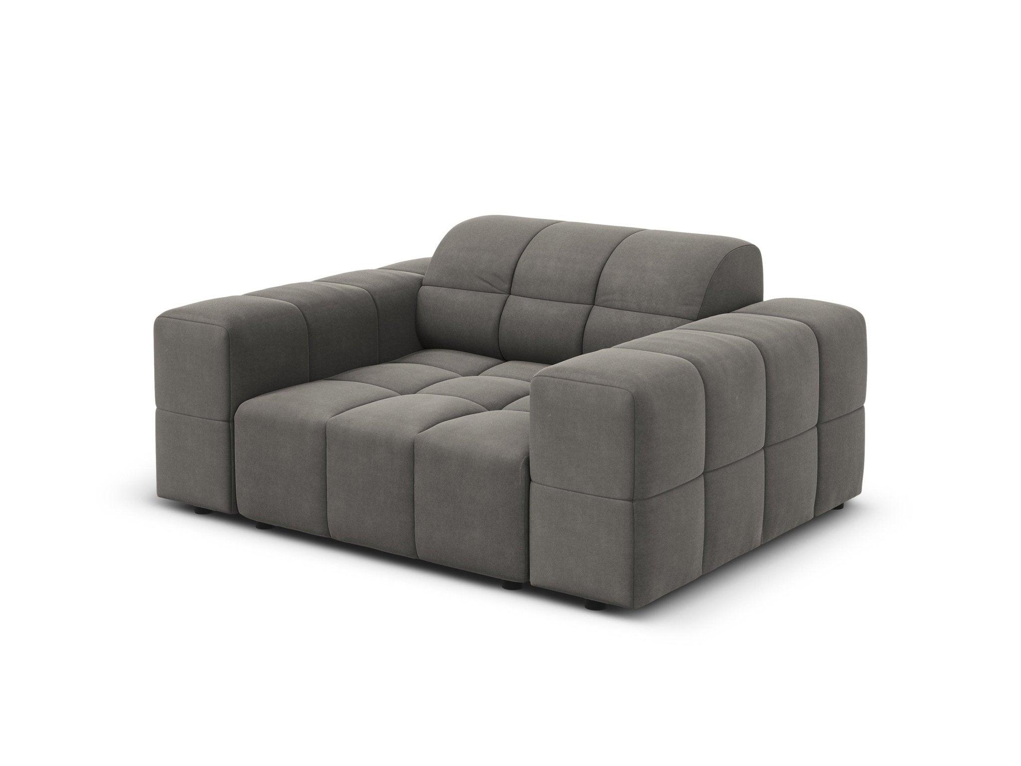 Fotel aksamitny CHICAGO szary Cosmopolitan Design Eye on Design