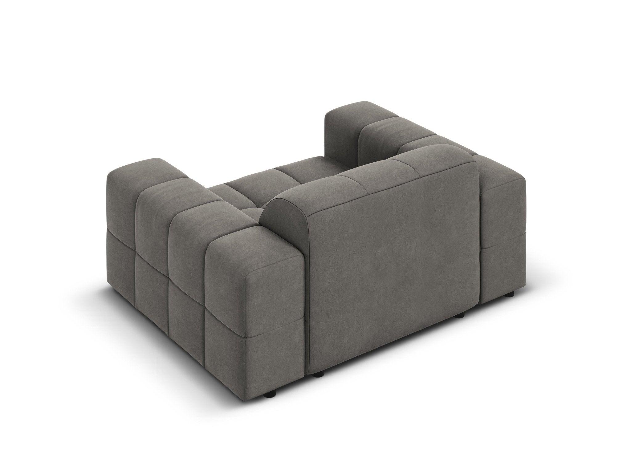 Fotel aksamitny CHICAGO szary Cosmopolitan Design Eye on Design