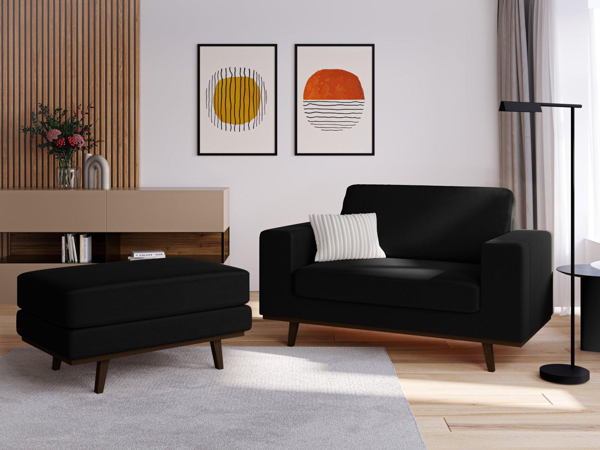 Fotel aksamitny HEBE czarny Mazzini Sofas Eye on Design