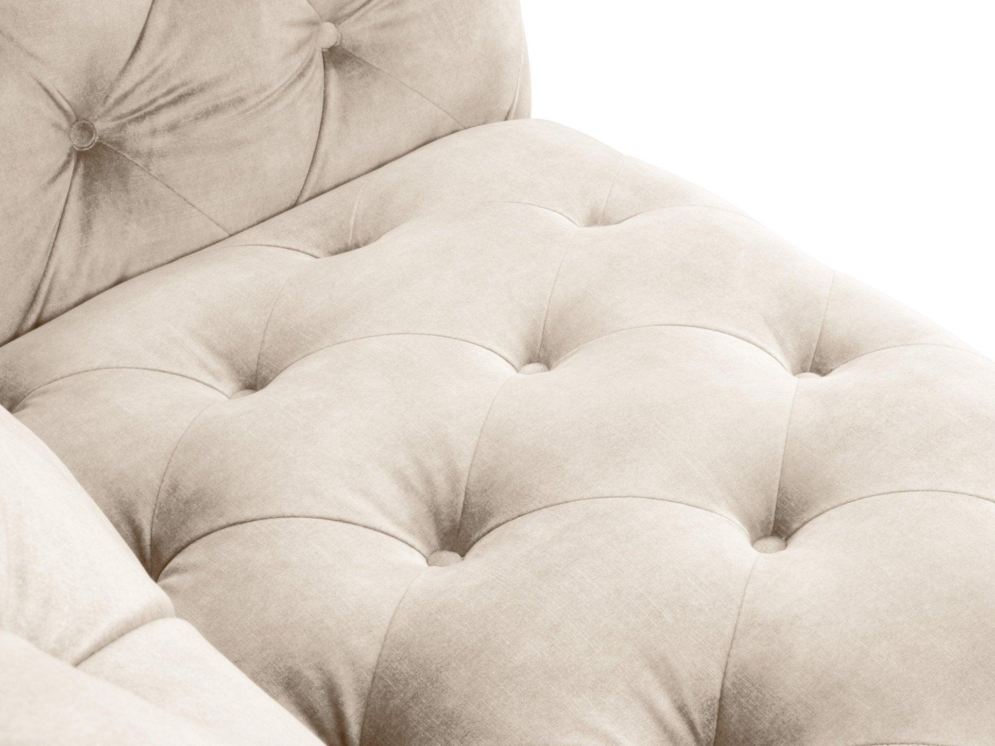 Fotel aksamitny LOGE jasnobeżowy Windsor & Co Eye on Design