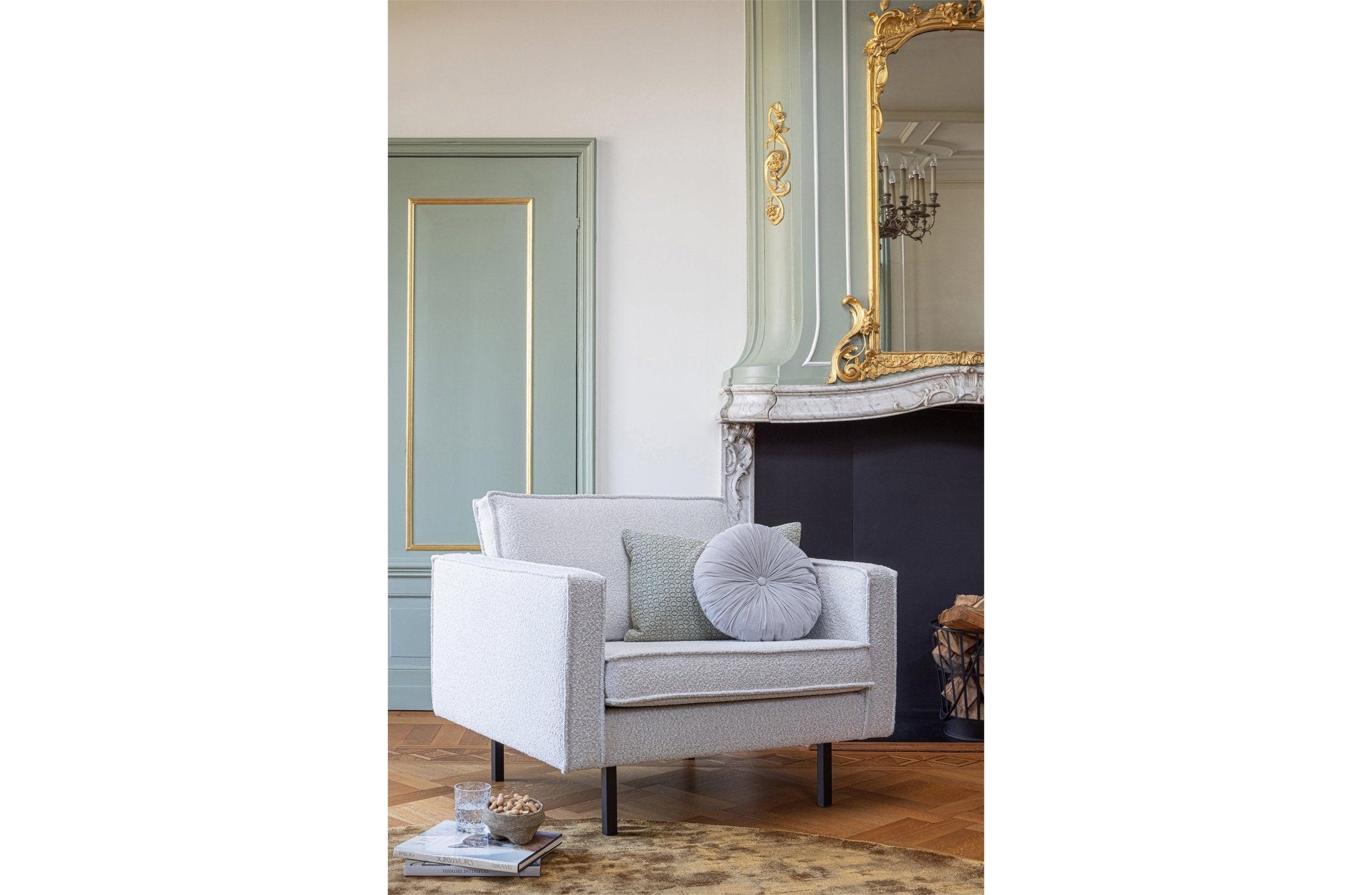 Fotel aksamitny RODEO antracytowy Be Pure Eye on Design