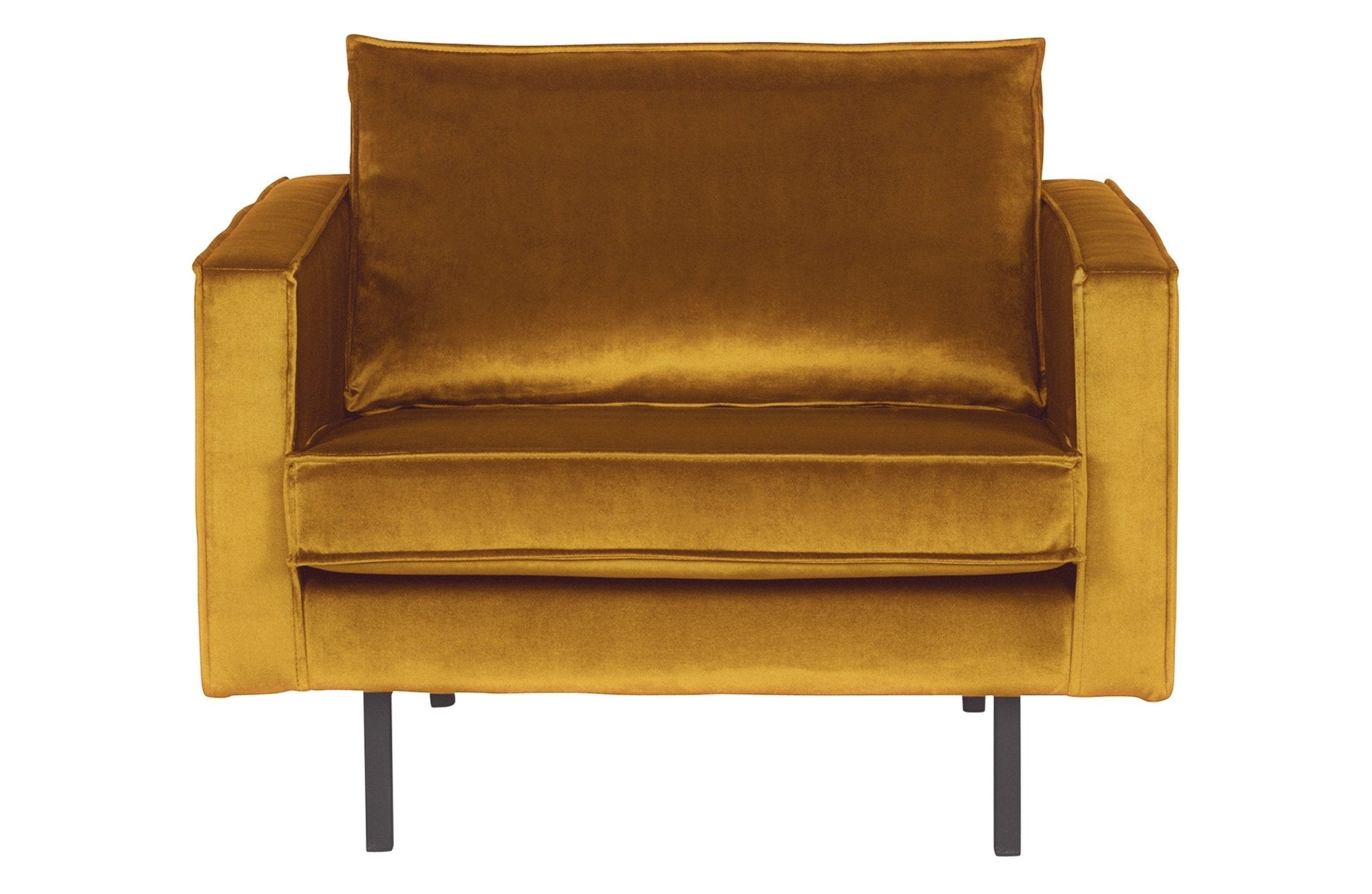 Fotel aksamitny RODEO musztardowy Be Pure Eye on Design