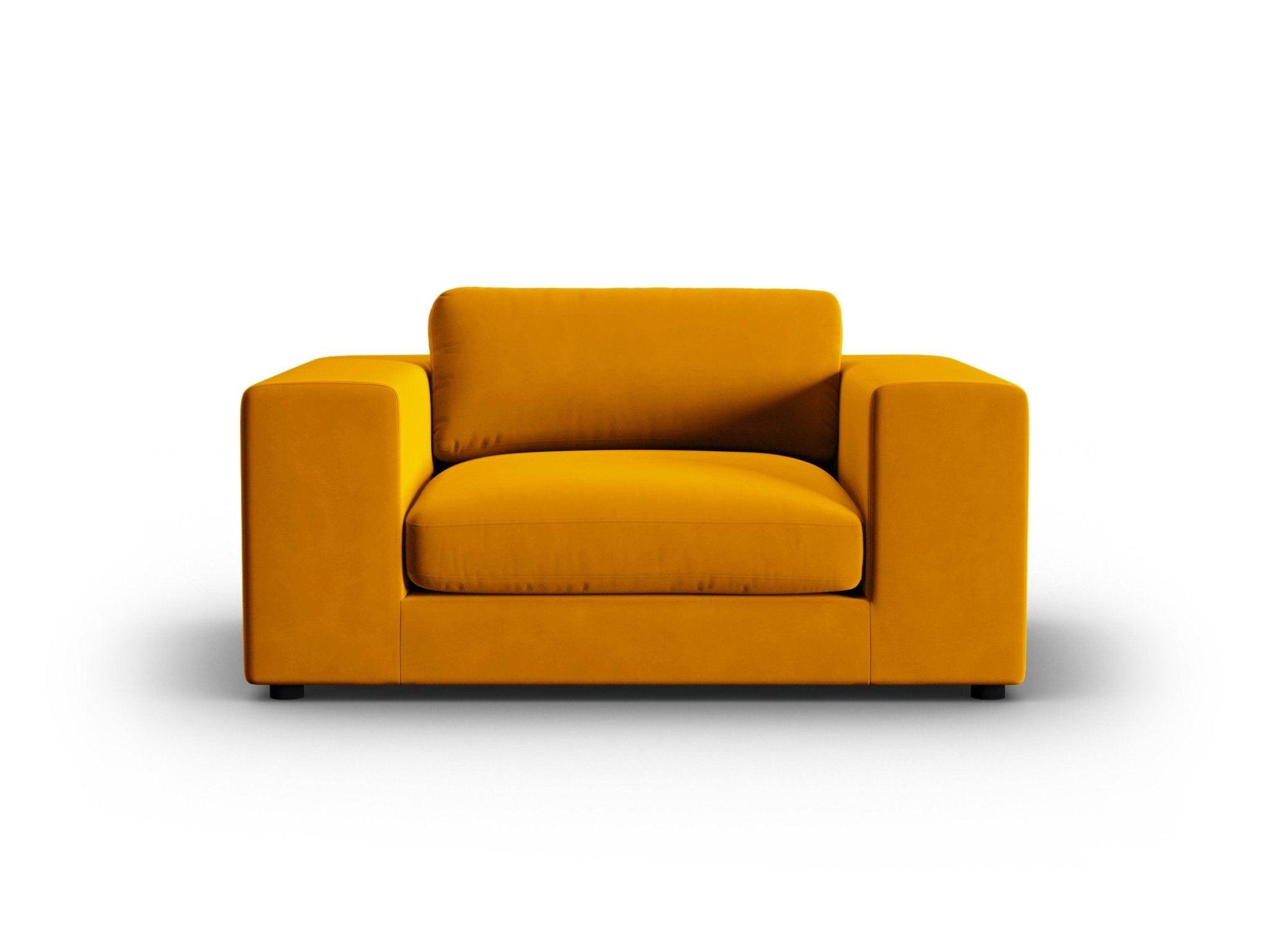 Fotel aksamitny TENDANCE musztardowy CXL by Christian Lacroix Eye on Design