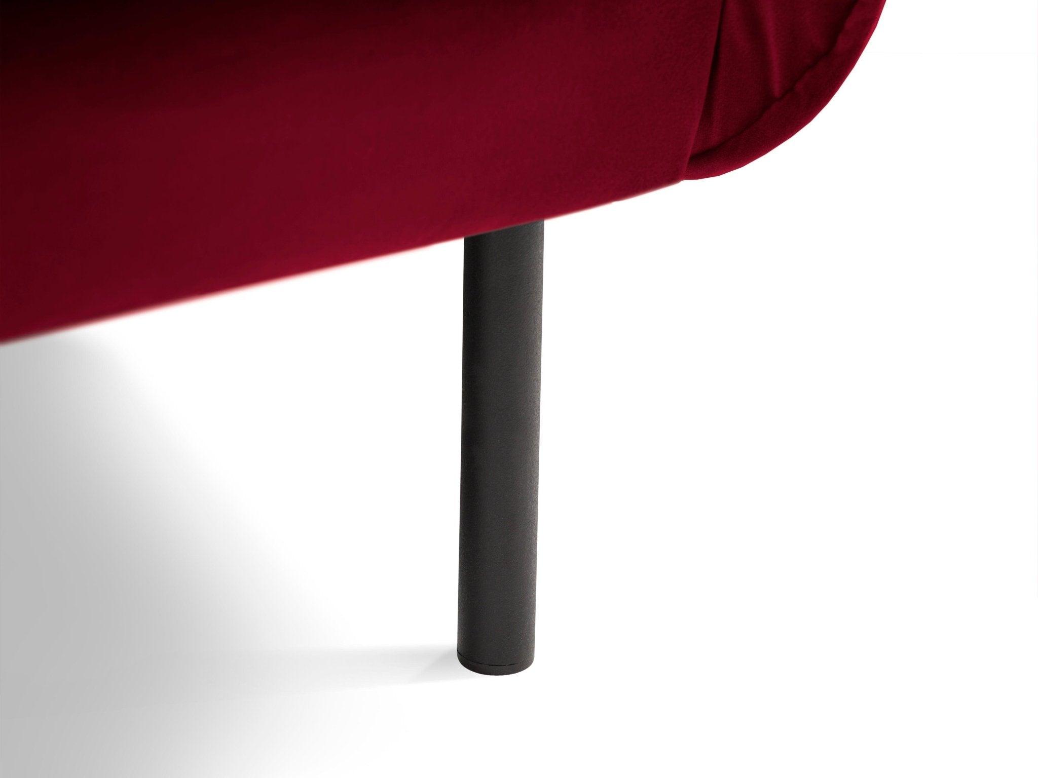 Fotel aksamitny VIENNA bordowy z czarną podstawą Cosmopolitan Design Eye on Design