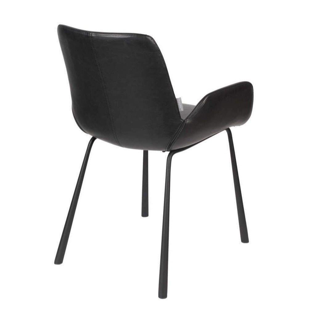 Fotel BRIT ekoskóra czarny Zuiver Eye on Design