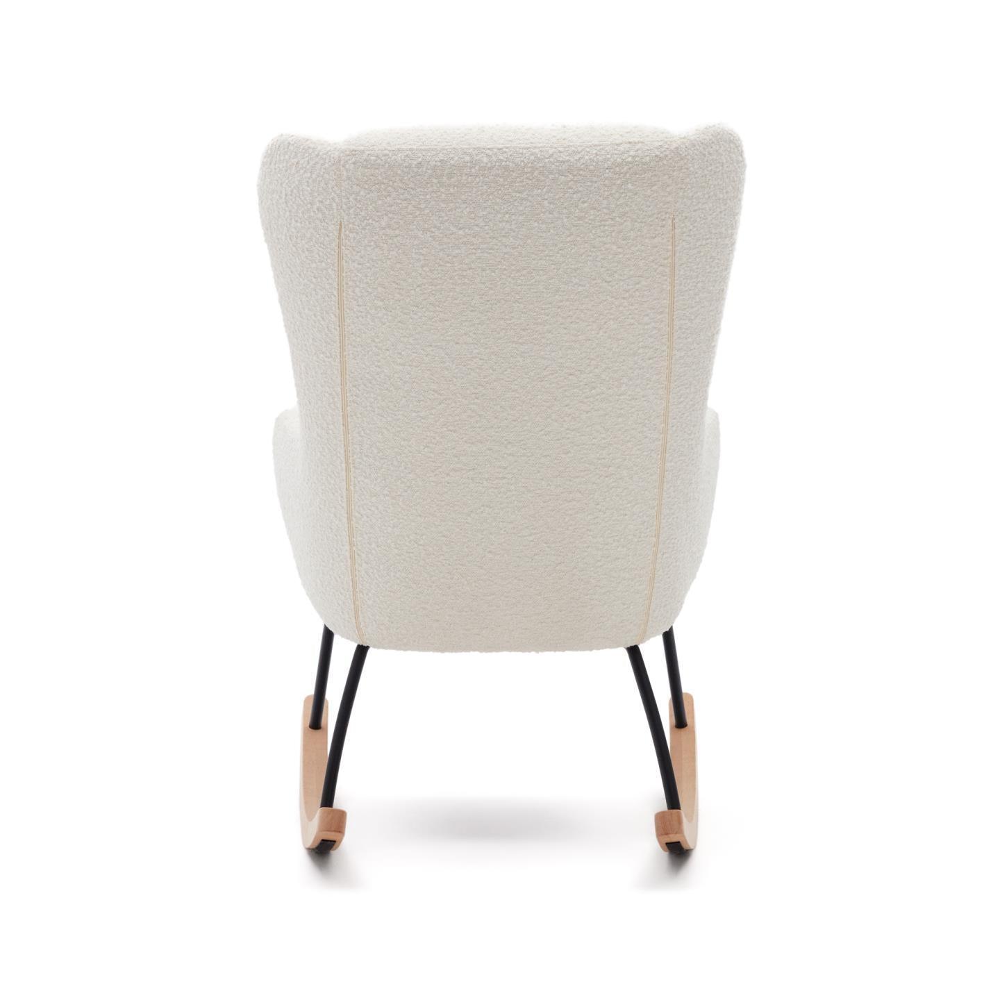 Fotel bujany MAUSTIN biały baranek La Forma Eye on Design