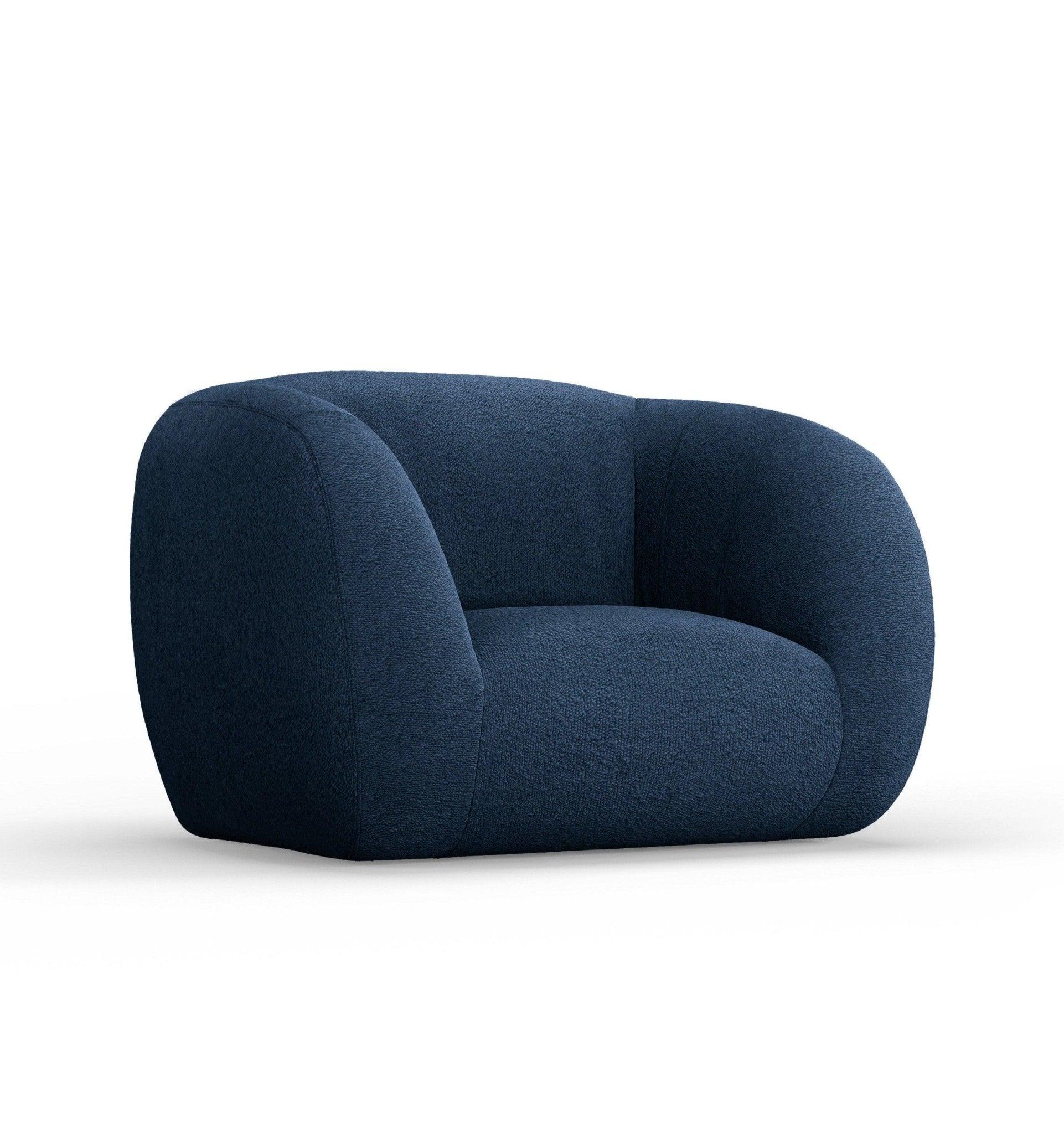 Fotel ESSEN granatowy boucle Cosmopolitan Design Eye on Design