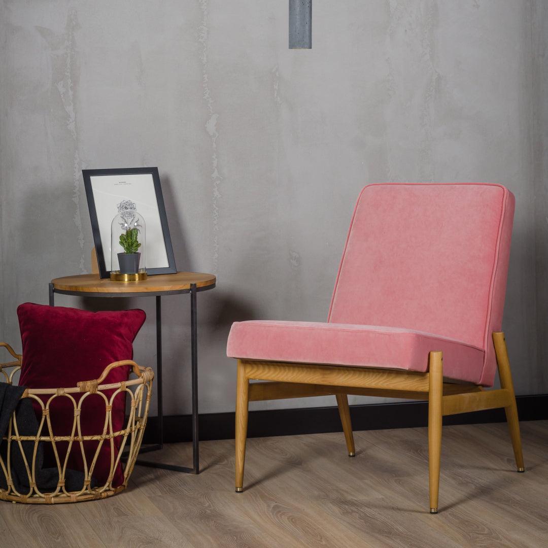 Fotel klubowy FOX żółty w tkaninie Coco Mustard 366 concept Eye on Design