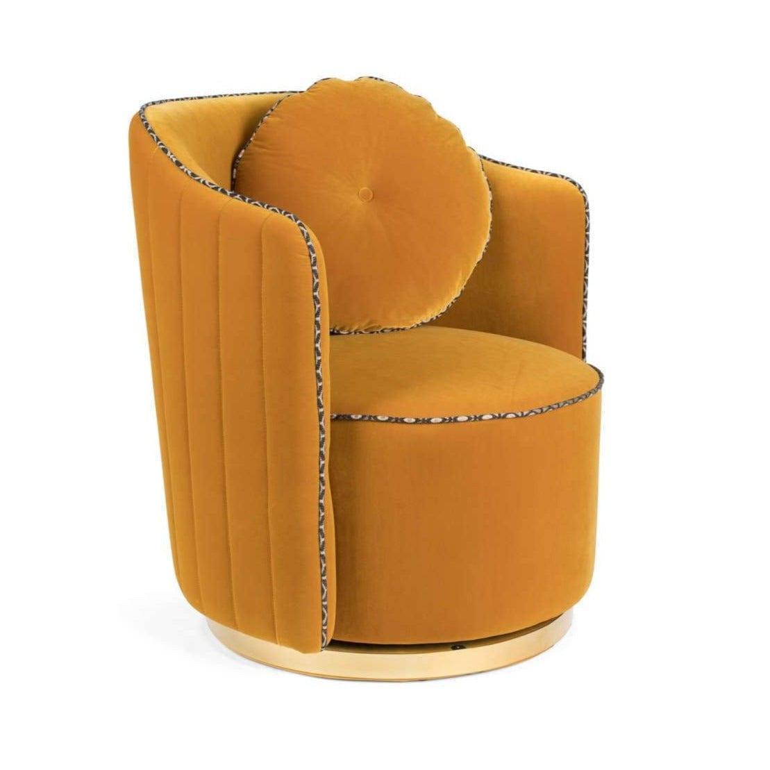 Fotel lounge SASSY GRANNY musztardowy Bold Monkey Eye on Design