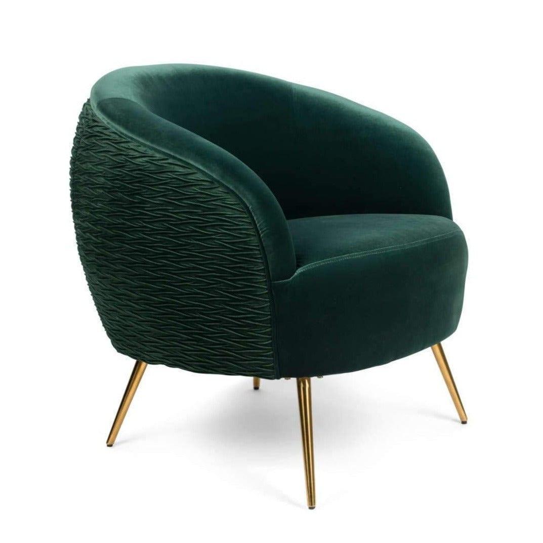 Fotel lounge SO CURVEY ciemnozielony Bold Monkey Eye on Design