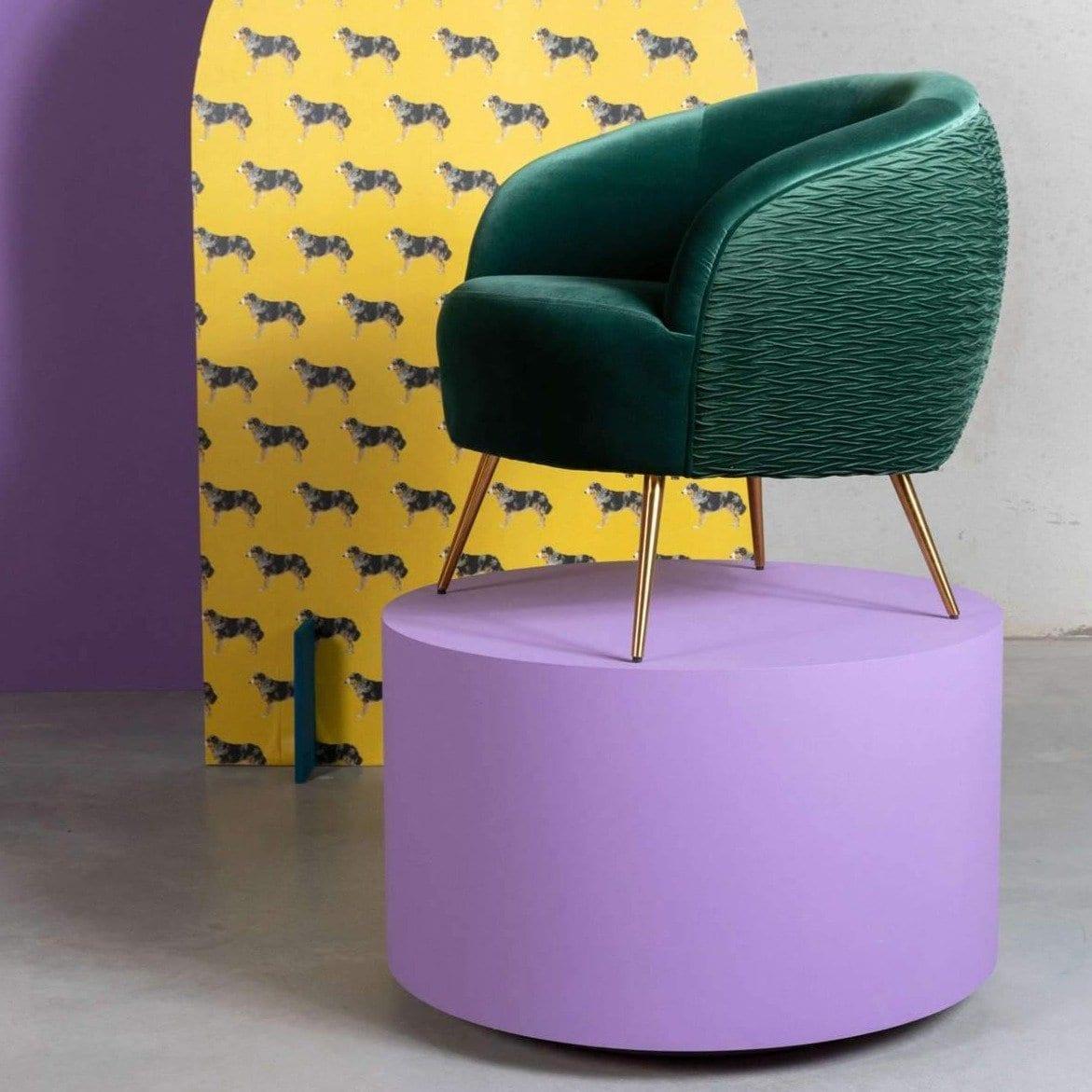 Fotel lounge SO CURVEY ciemnozielony Bold Monkey Eye on Design