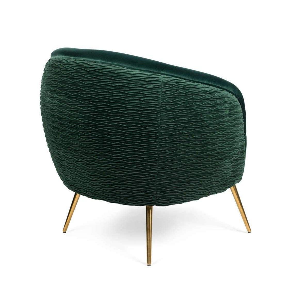 Fotel lounge SO CURVEY ciemnozielony Bold Monkey Eye on Design