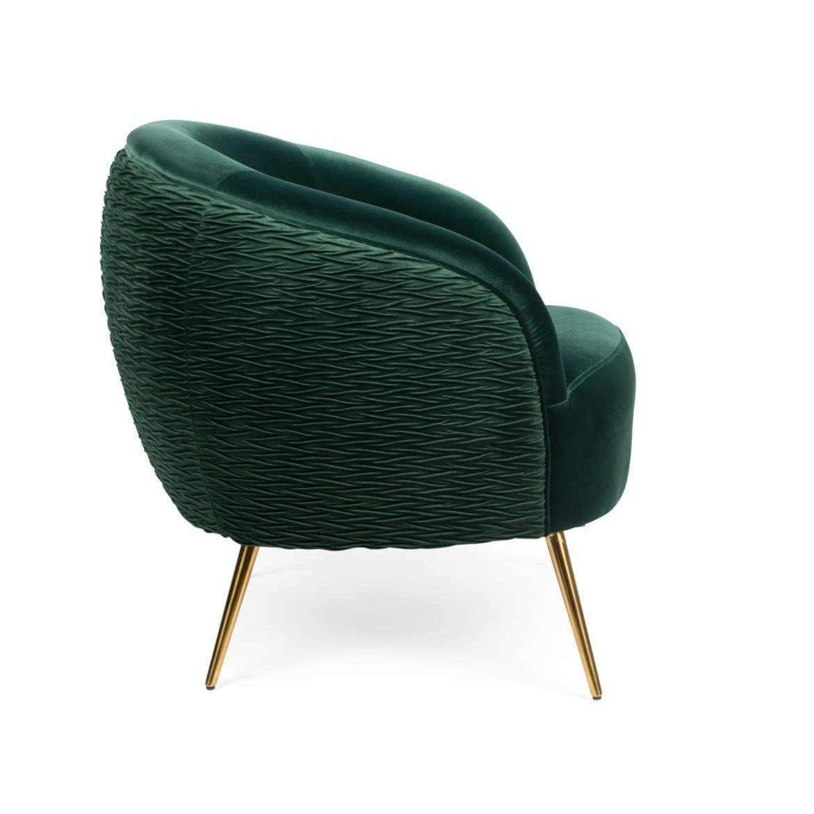 Fotel lounge SO CURVEY ciemnozielony Bold Monkey Eye on Design