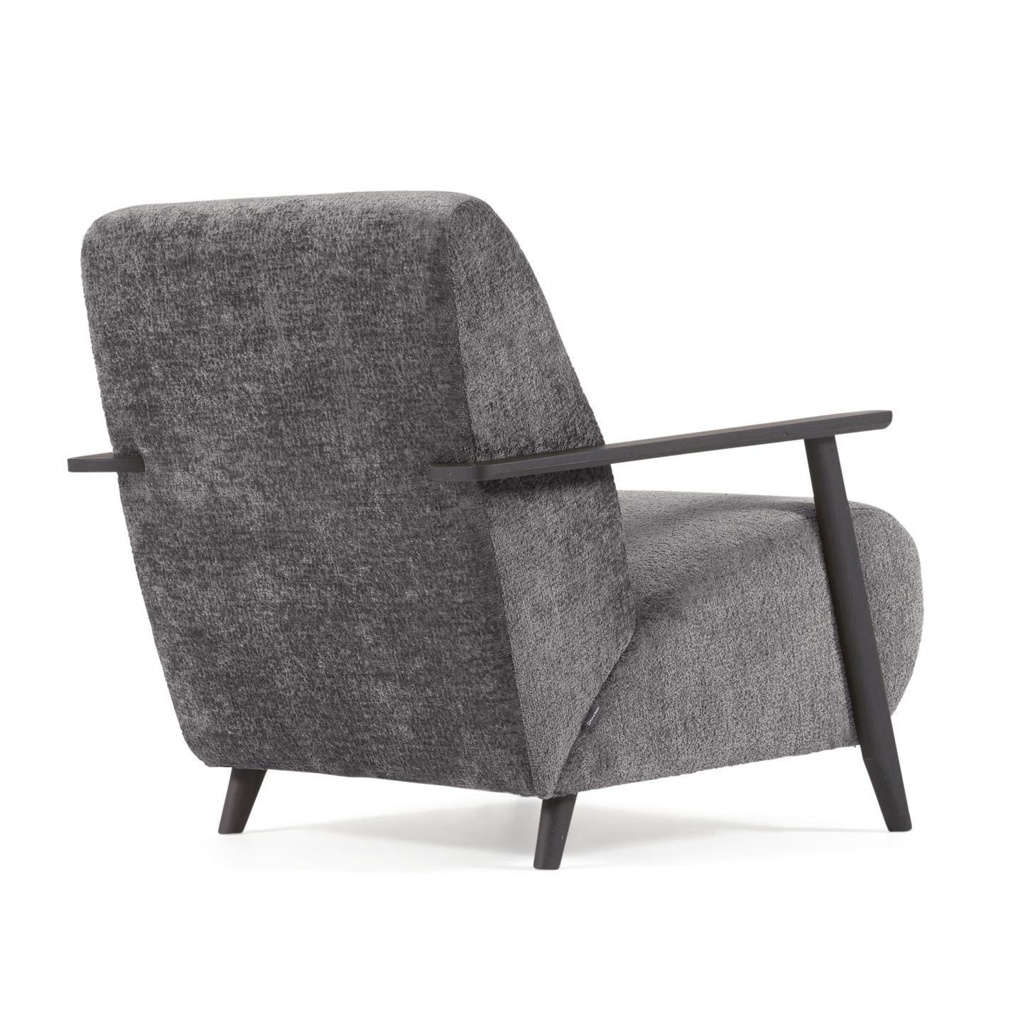 Fotel MEGHAN szary szenil z wenge podstawą La Forma Eye on Design