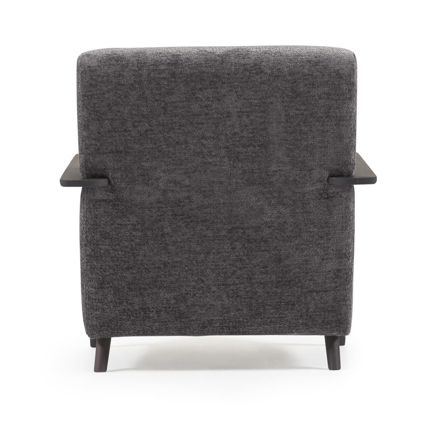 Fotel MEGHAN szary szenil z wenge podstawą La Forma Eye on Design
