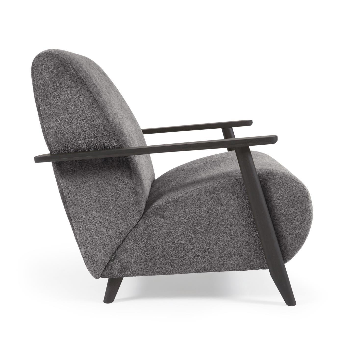Fotel MEGHAN szary szenil z wenge podstawą La Forma Eye on Design